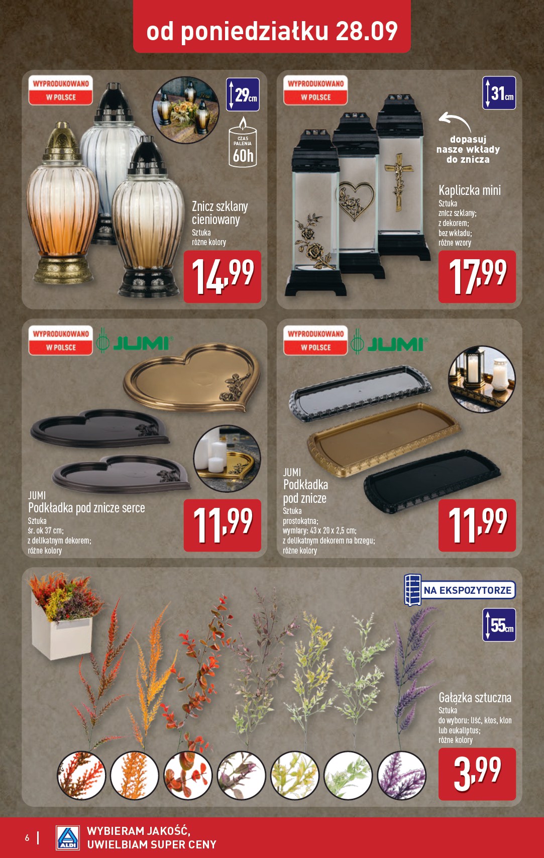 aldi - Nowa gazetka ALDI - Znicze i stroiki ważna od 28.09.2026 do 03.10.2026 - page: 6