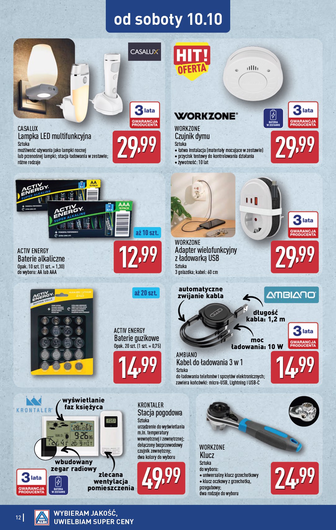 aldi - Nowa gazetka ALDI - Artykuły przemysłowe i tekstylia ważna od 07.10.2026 do 10.10.2026 - page: 12