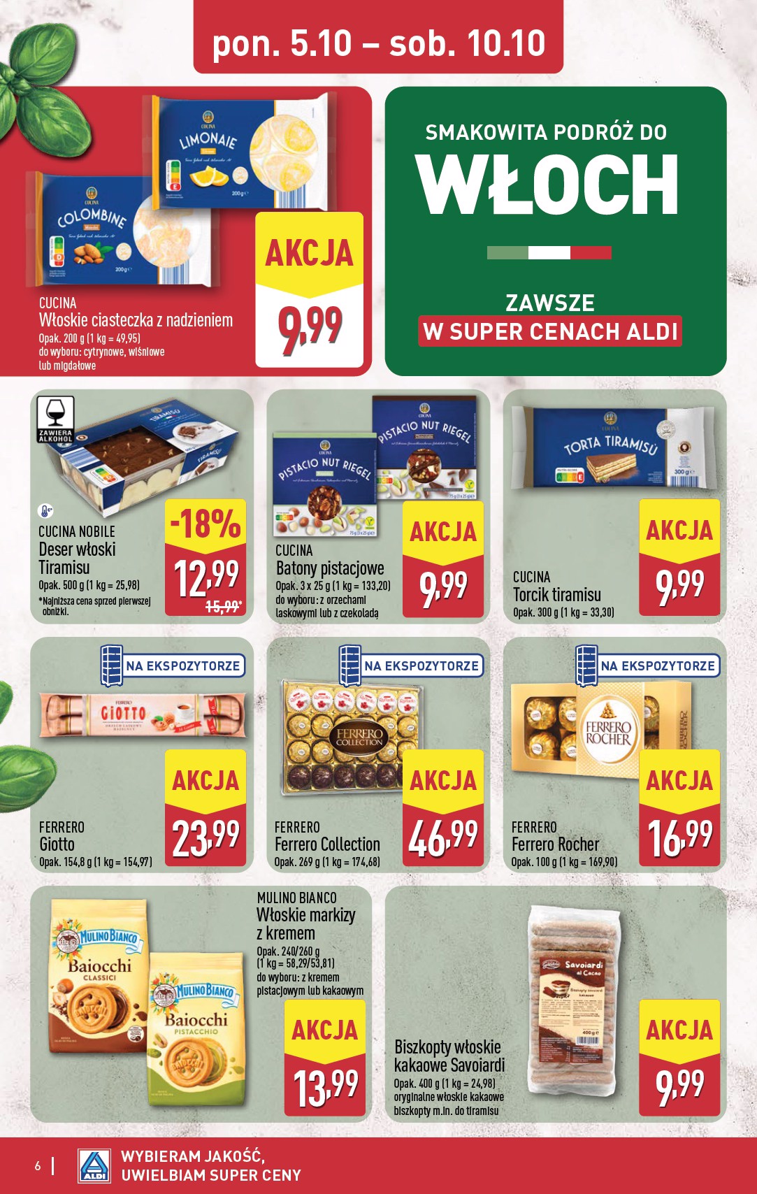 aldi - Nowa gazetka ALDI - Smakowita podróż do Włoch ważna od 05.10.2026 do 10.10.2026 - page: 6