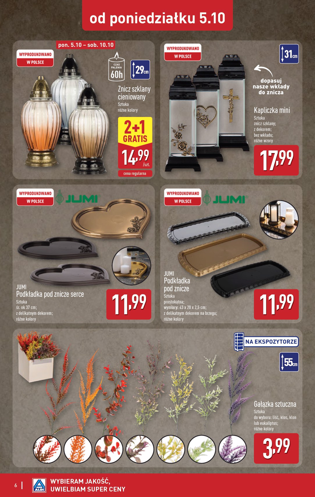 aldi - Nowa gazetka ALDI - Znicze i stroiki ważna od 05.10.2026 do 10.10.2026 - page: 6