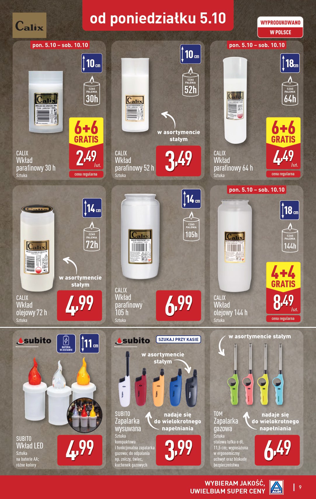 aldi - Nowa gazetka ALDI - Znicze i stroiki ważna od 05.10.2026 do 10.10.2026 - page: 9
