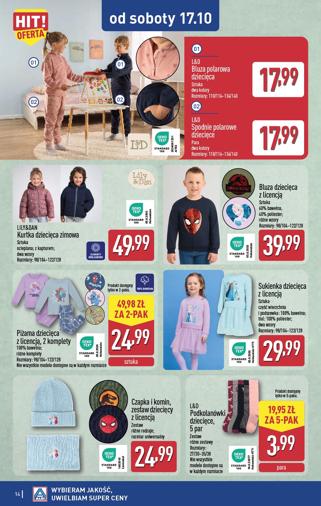 aldi - Nowa gazetka ALDI - Artykuły przemysłowe i tekstylia ważna od 14.10.2026 do 17.10.2026 - page: 14