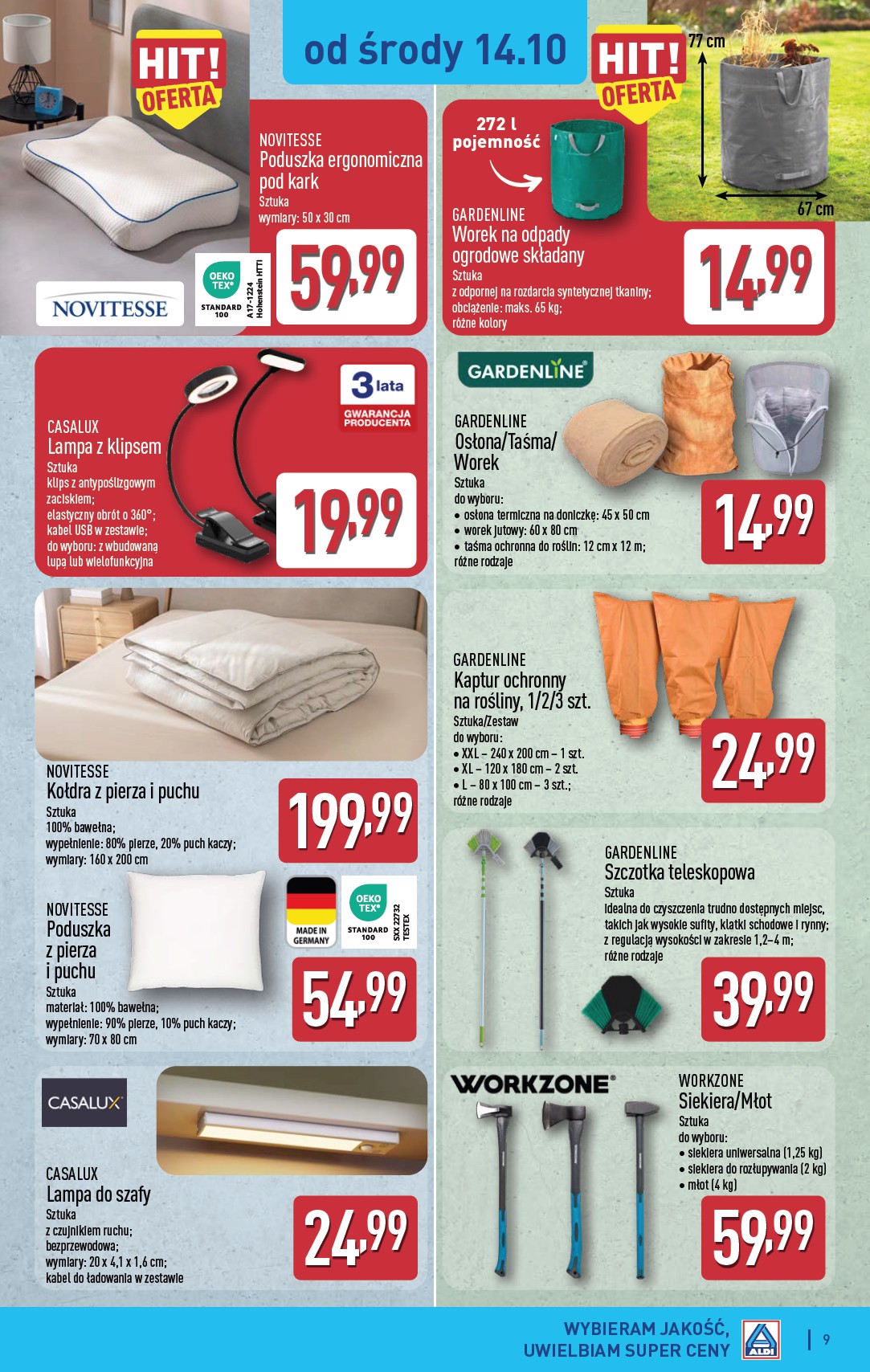aldi - Nowa gazetka ALDI - Artykuły przemysłowe i tekstylia ważna od 14.10.2026 do 17.10.2026 - page: 9