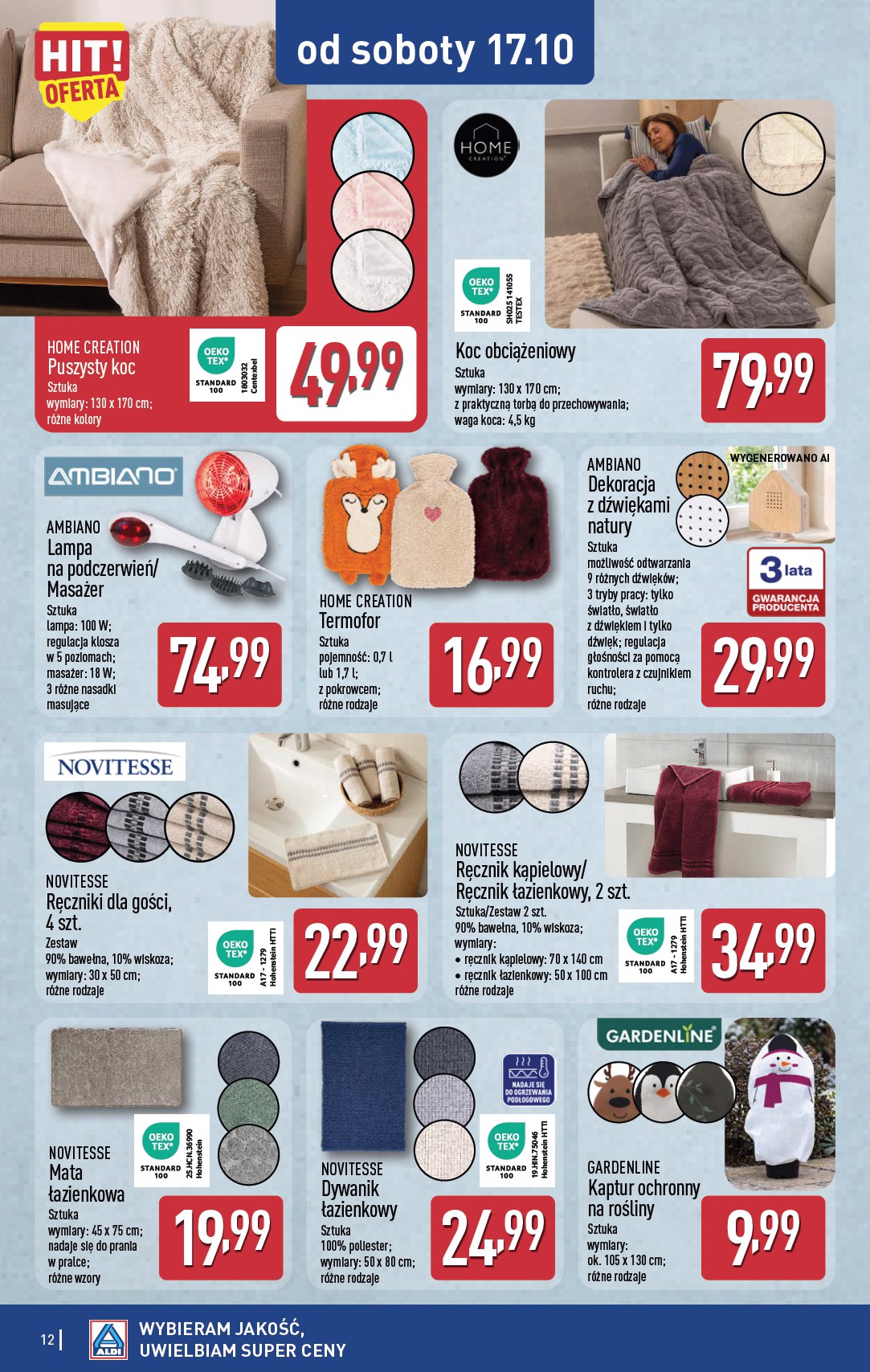 aldi - Nowa gazetka ALDI - Artykuły przemysłowe i tekstylia ważna od 14.10.2026 do 17.10.2026 - page: 12