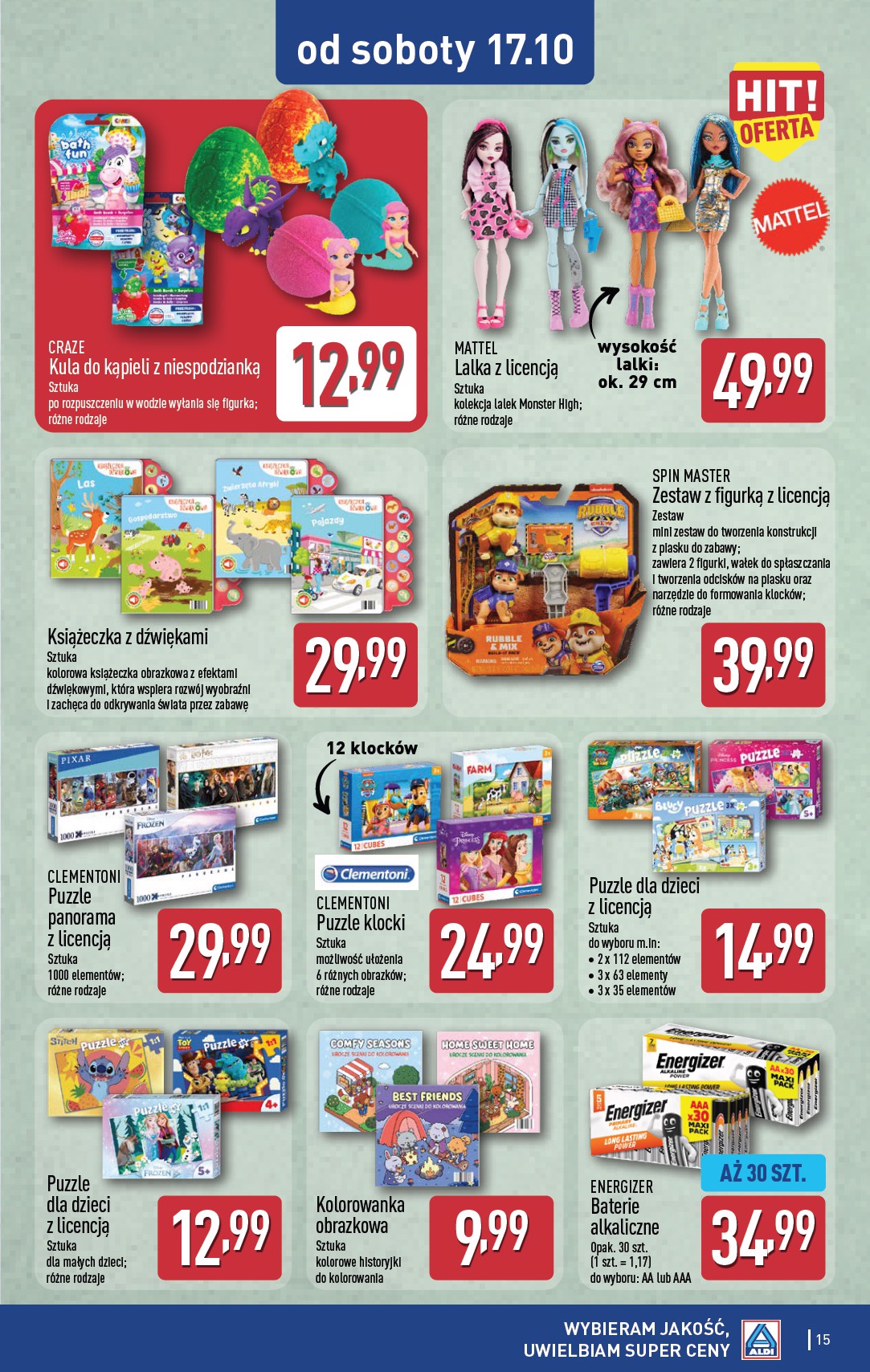 aldi - Nowa gazetka ALDI - Artykuły przemysłowe i tekstylia ważna od 14.10.2026 do 17.10.2026 - page: 15