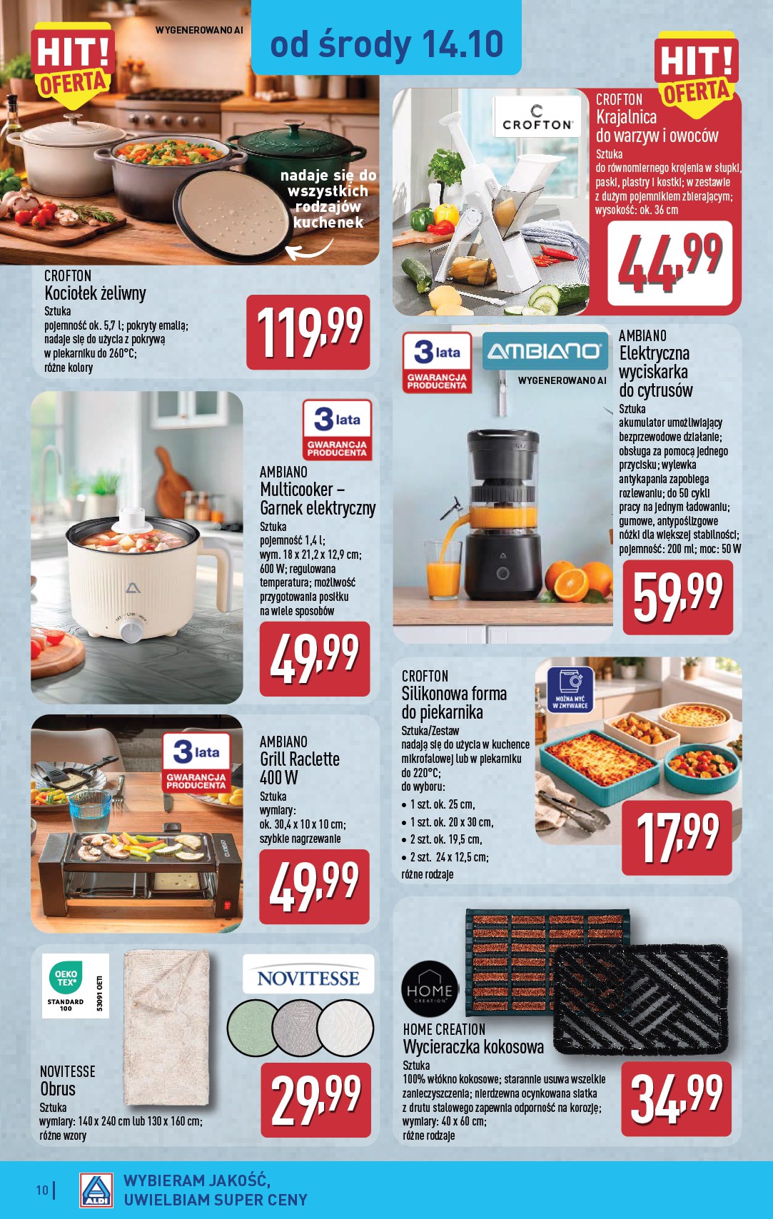 aldi - Nowa gazetka ALDI - Artykuły przemysłowe i tekstylia ważna od 14.10.2026 do 17.10.2026 - page: 10