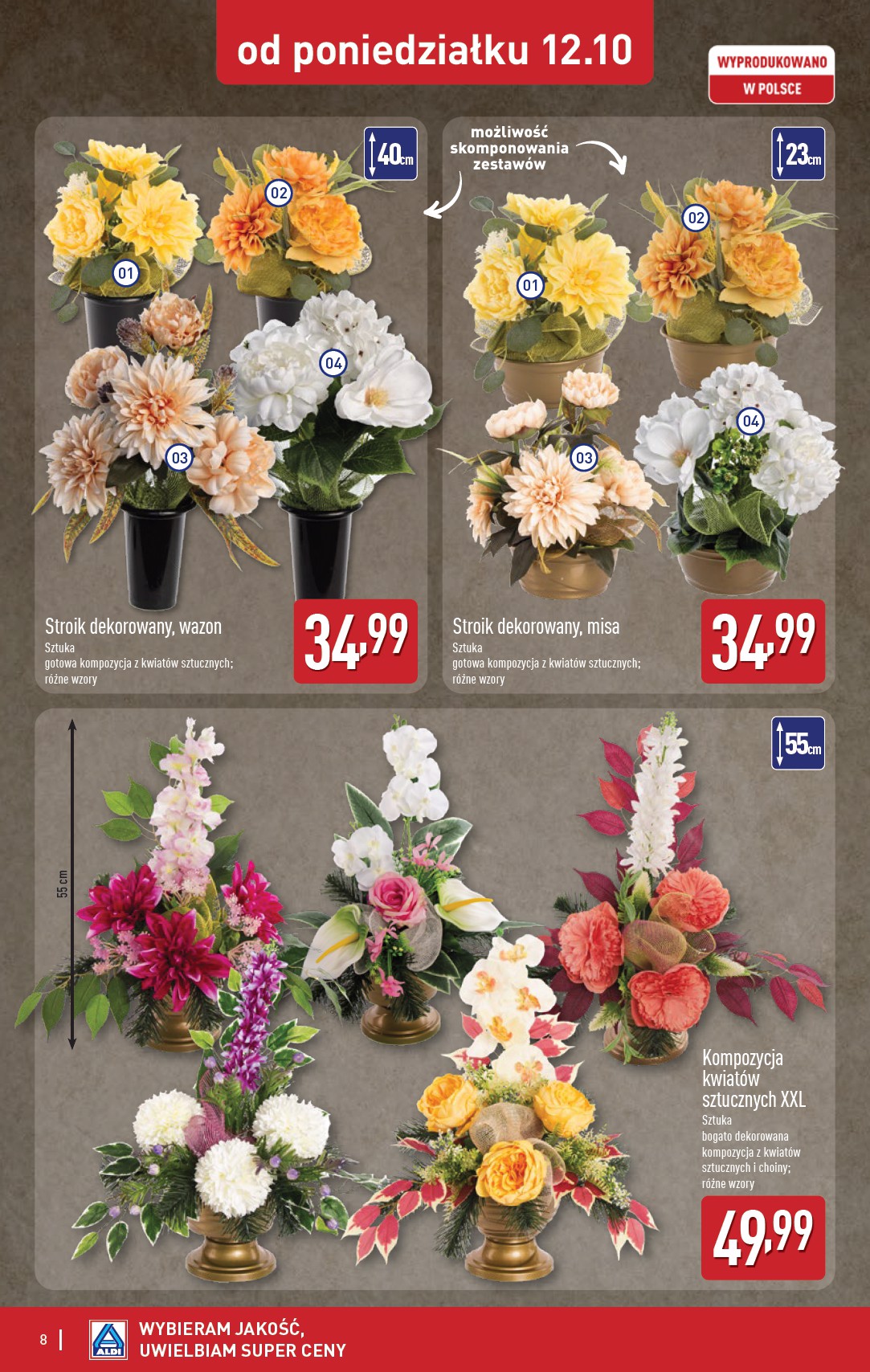 aldi - Nowa gazetka ALDI - Znicze i stroiki ważna od 12.10.2026 do 17.10.2026 - page: 8