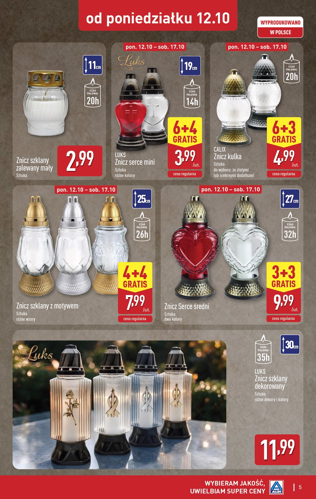 aldi - Nowa gazetka ALDI - Znicze i stroiki ważna od 12.10.2026 do 17.10.2026 - page: 5