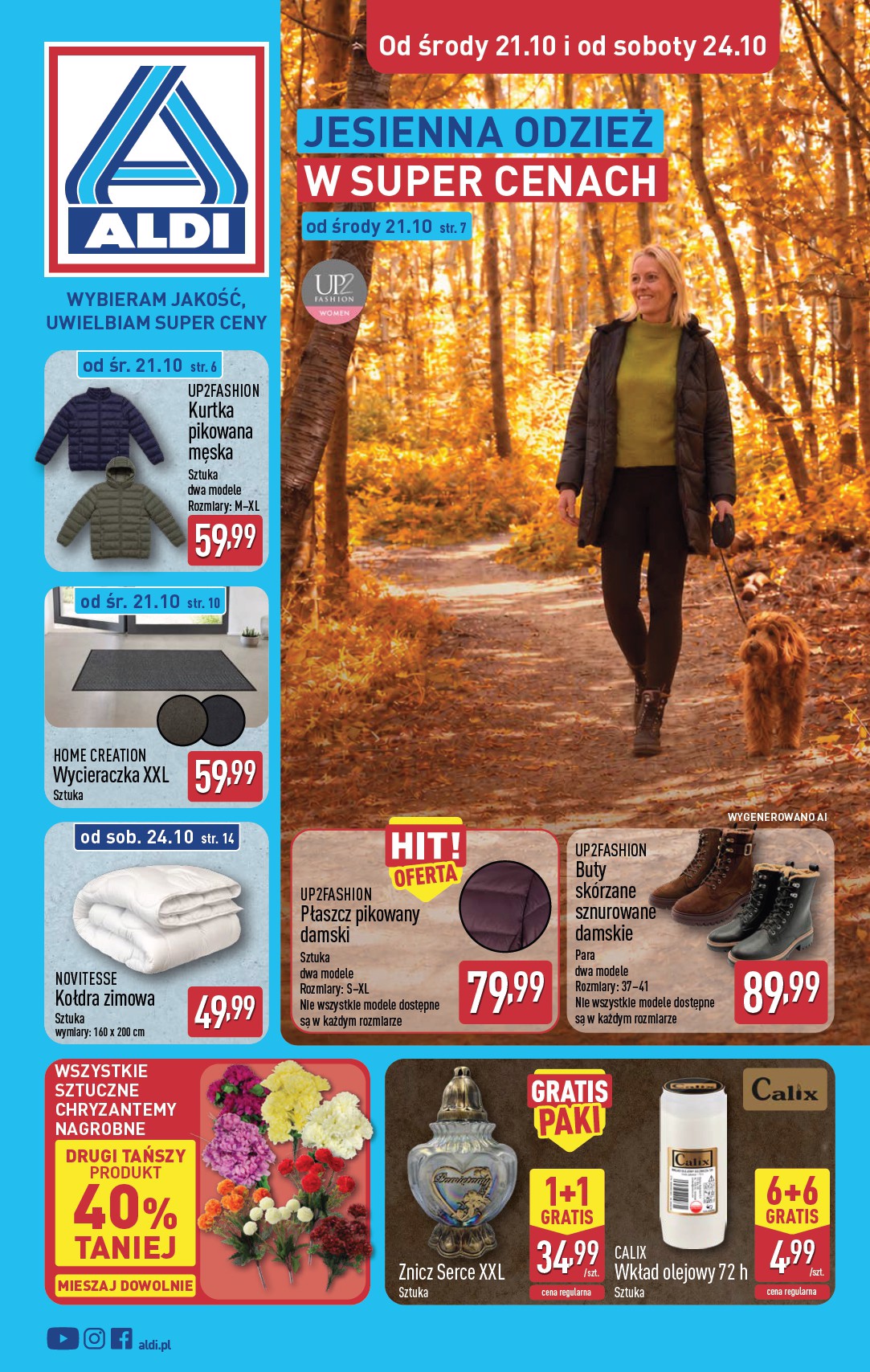 aldi - Nowa gazetka ALDI - Artykuły przemysłowe i tekstylia ważna od 21.10.2026 do 24.10.2026 - page: 1