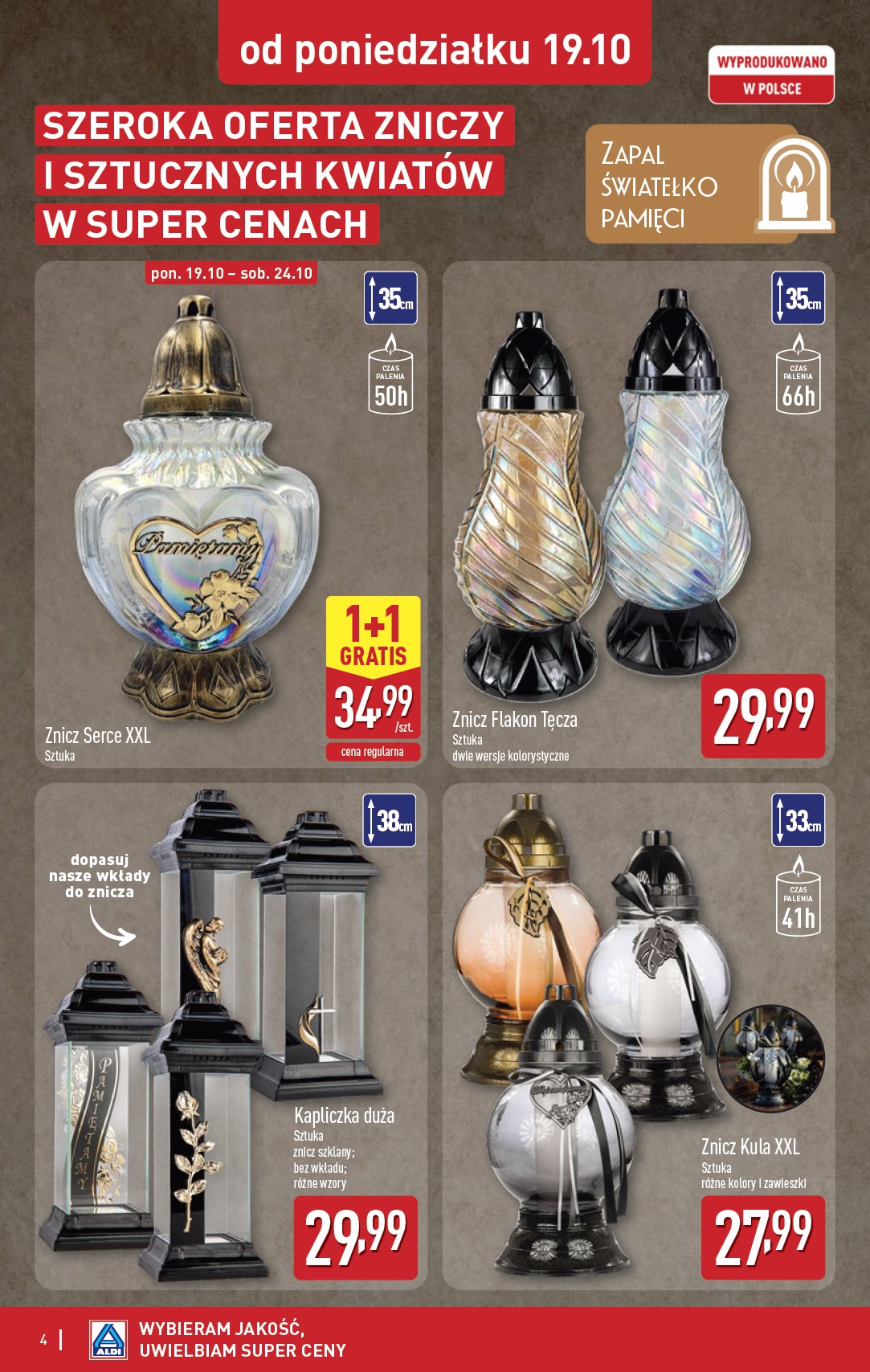 aldi - Nowa gazetka ALDI - Znicze i stroiki ważna od 19.10.2026 do 24.10.2026 - page: 4