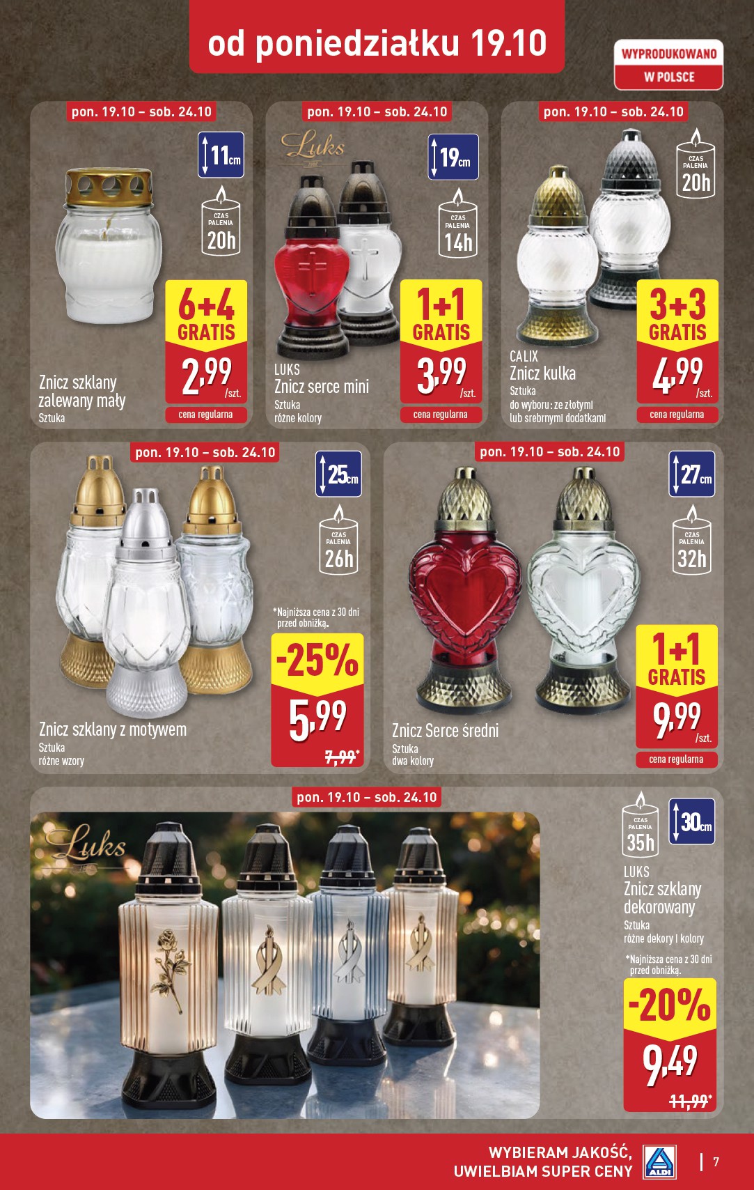 aldi - Nowa gazetka ALDI - Znicze i stroiki ważna od 19.10.2026 do 24.10.2026 - page: 7