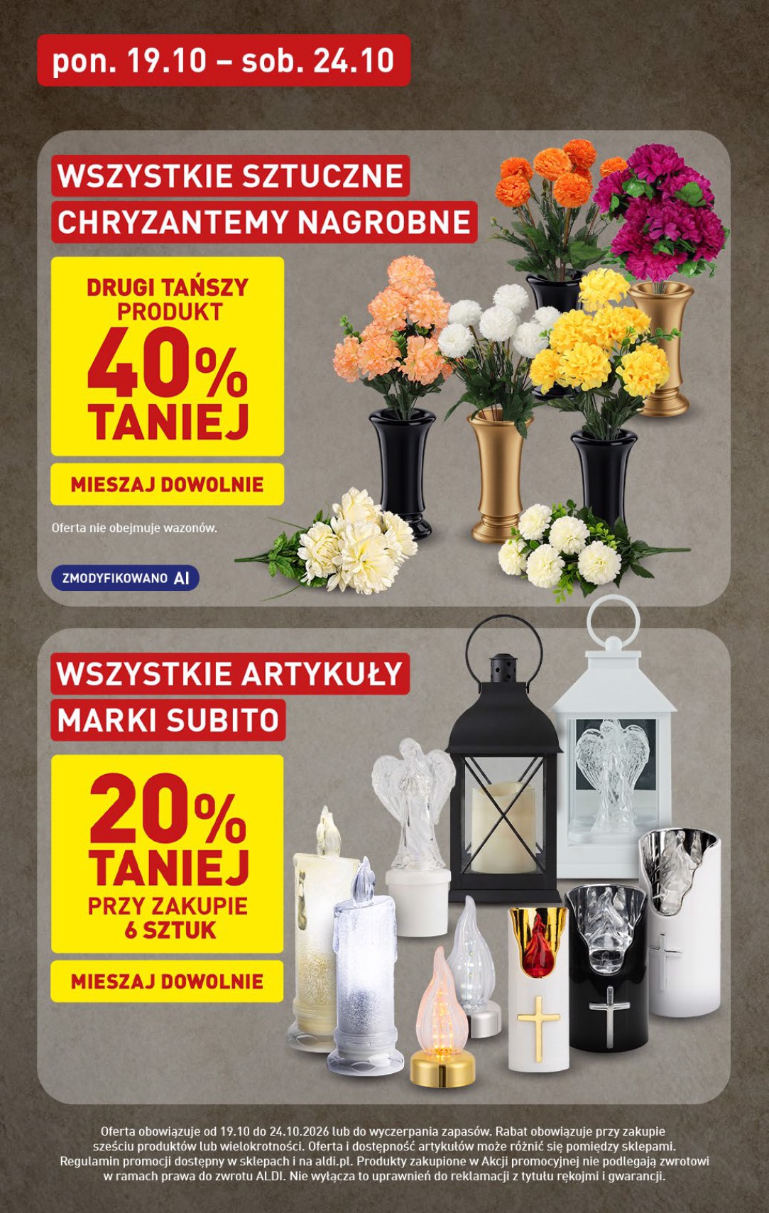 aldi - Nowa gazetka ALDI - Znicze i stroiki ważna od 19.10.2026 do 24.10.2026 - page: 2