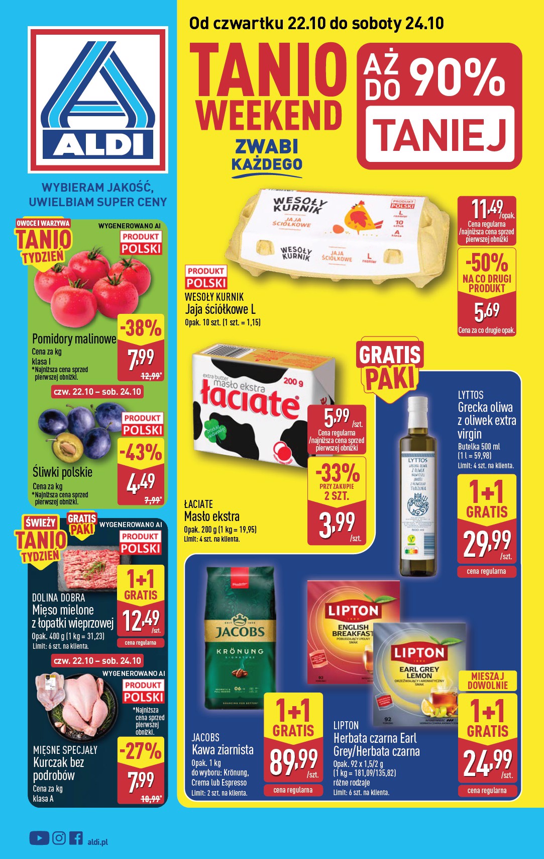 aldi - Aktualna gazetka ALDI - Oferta weekendowa ważna od 22.10.2026 do 24.10.2026