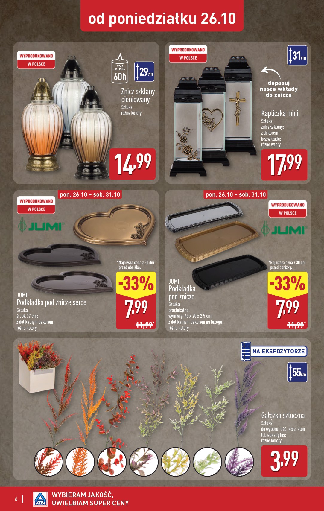 aldi - Nowa gazetka ALDI - Znicze i stroiki ważna od 26.10.2026 do 31.10.2026 - page: 6