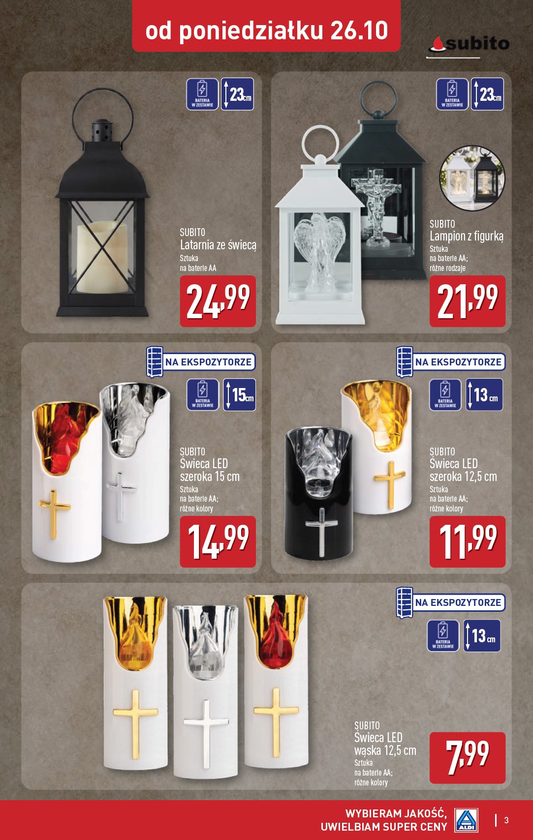 aldi - Nowa gazetka ALDI - Znicze i stroiki ważna od 26.10.2026 do 31.10.2026 - page: 3