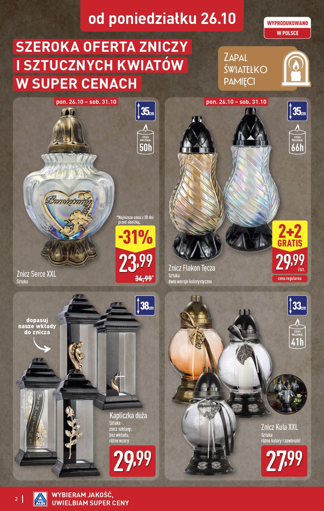 aldi - Nowa gazetka ALDI - Znicze i stroiki ważna od 26.10.2026 do 31.10.2026 - page: 2