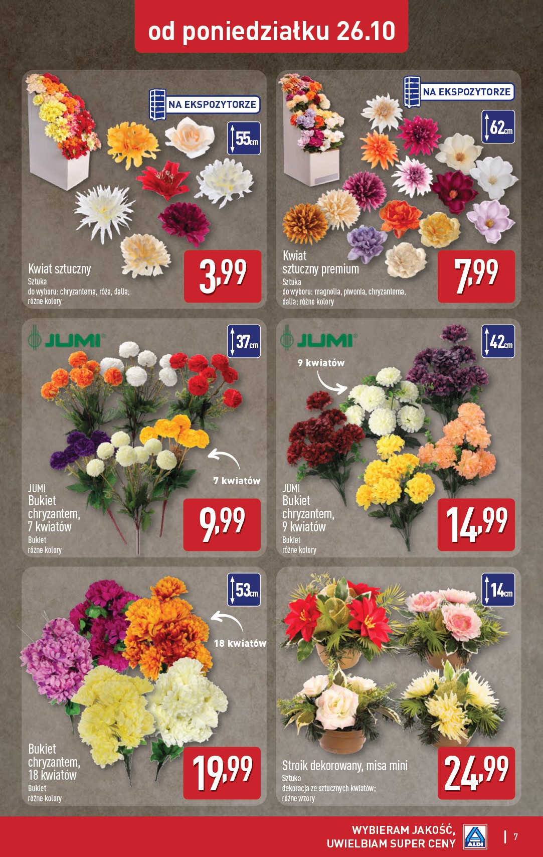 aldi - Nowa gazetka ALDI - Znicze i stroiki ważna od 26.10.2026 do 31.10.2026 - page: 7