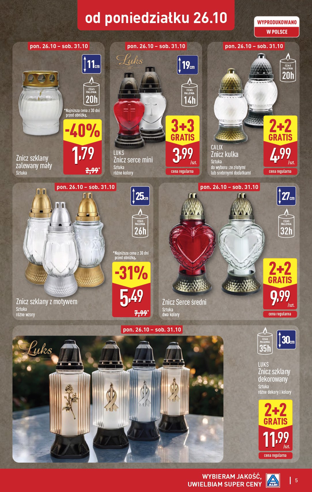 aldi - Nowa gazetka ALDI - Znicze i stroiki ważna od 26.10.2026 do 31.10.2026 - page: 5