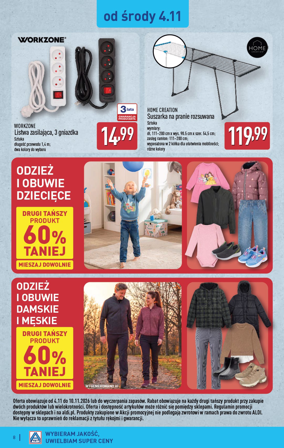 aldi - Nowa gazetka ALDI - Artykuły przemysłowe i tekstylia ważna od 04.11.2026 do 07.11.2026 - page: 8