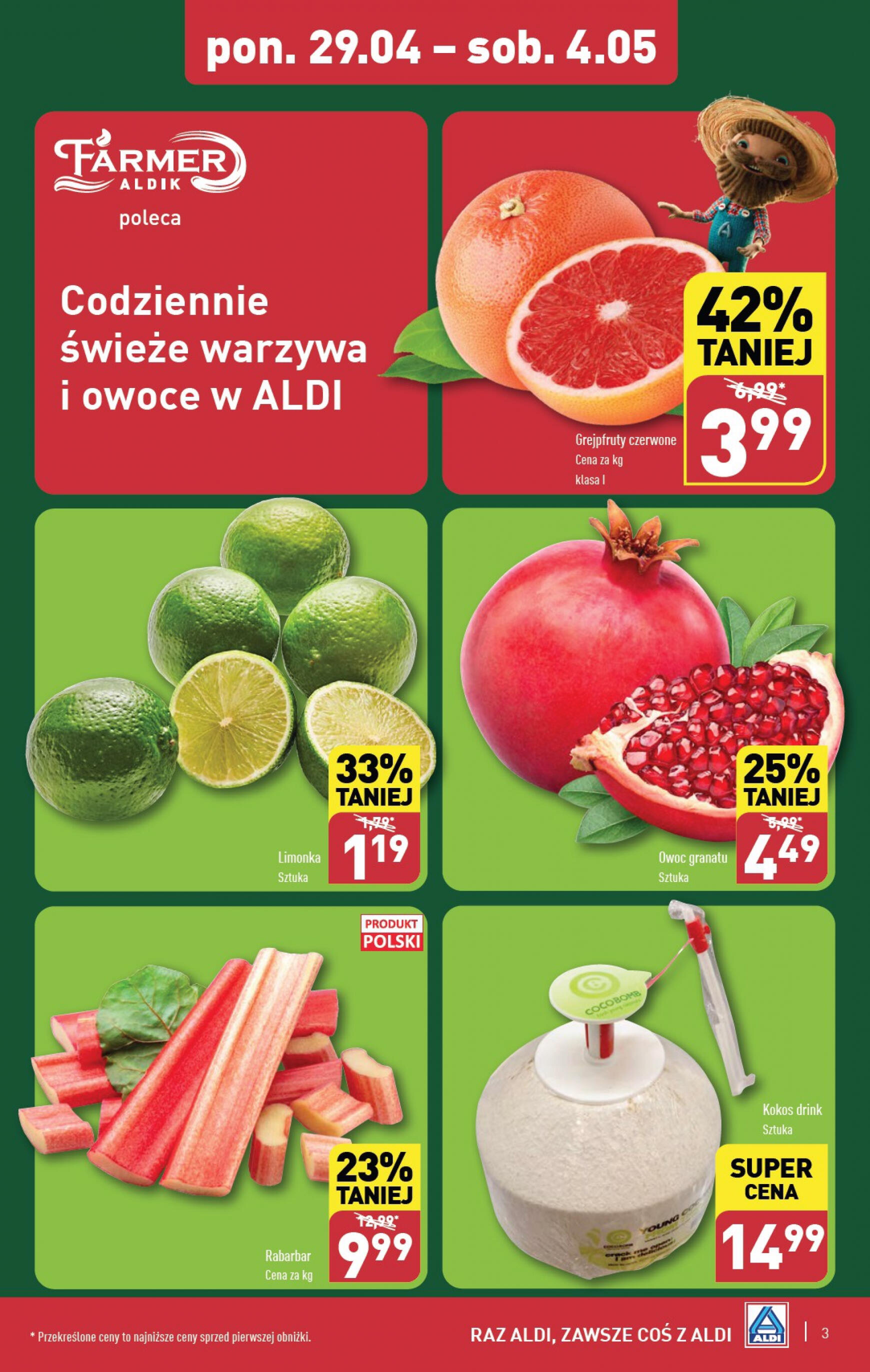 aldi - ALDI - Farmer ALDIK poleca świeże owoce i warzywa gazetka aktualna ważna od 29.04. - 04.05. - page: 3