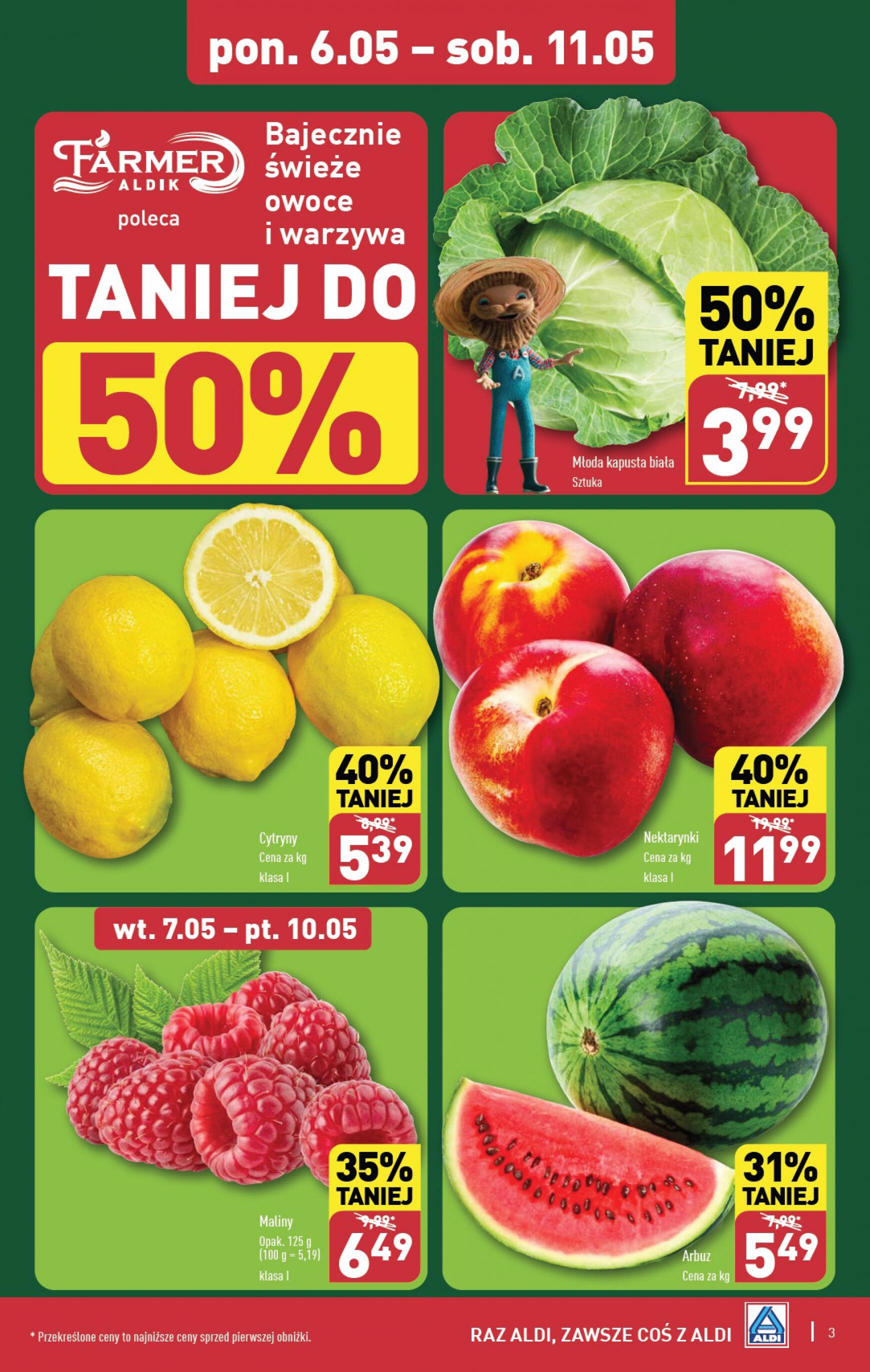 aldi - ALDI - Farmer ALDIK poleca świeże owoce i warzywa gazetka aktualna ważna od 06.05. - 11.05. - page: 3