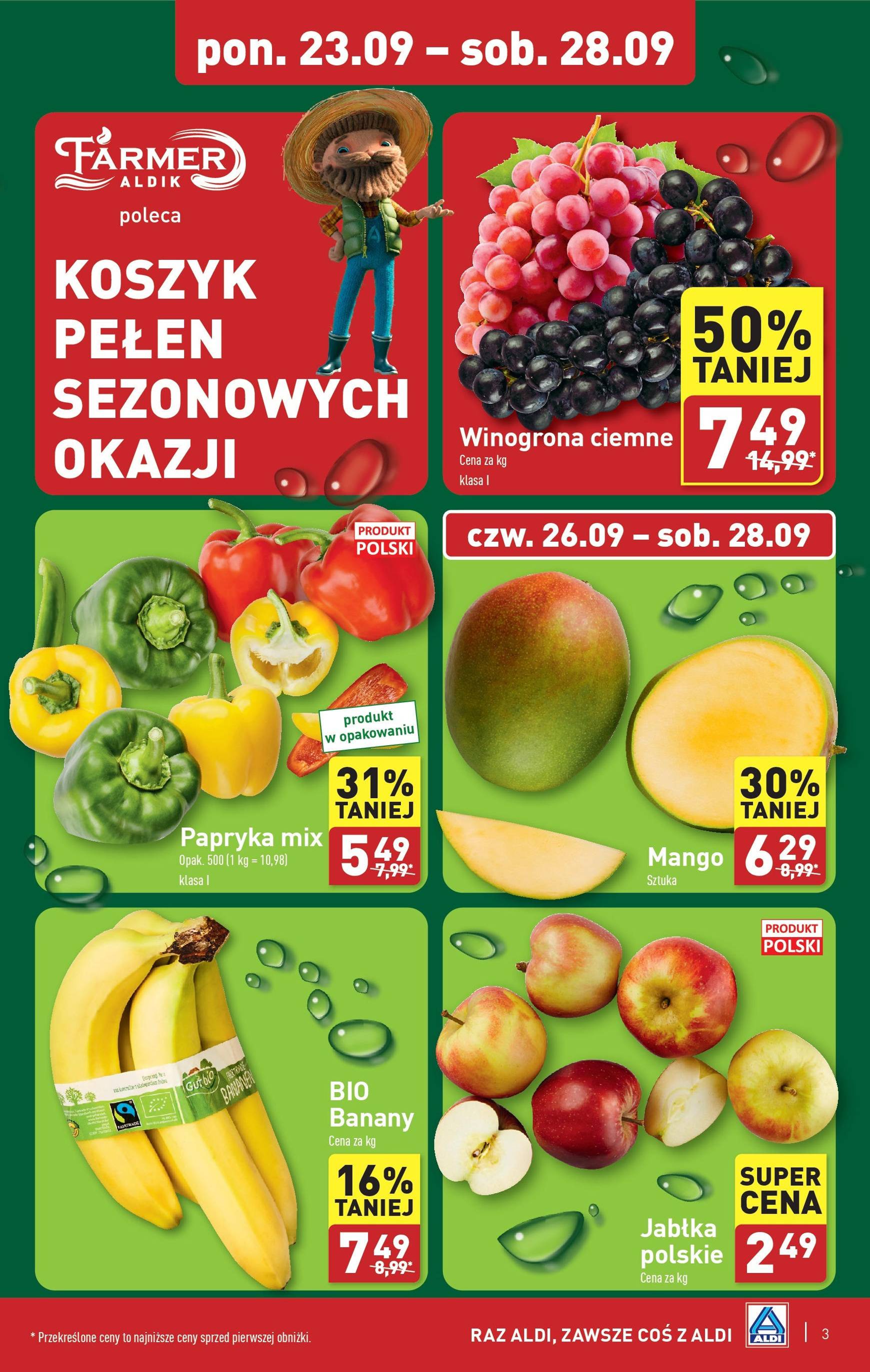 aldi - Aktualna ALDI - Farmer Aldik gazetka ważna od 23.09. - 28.09. - page: 3