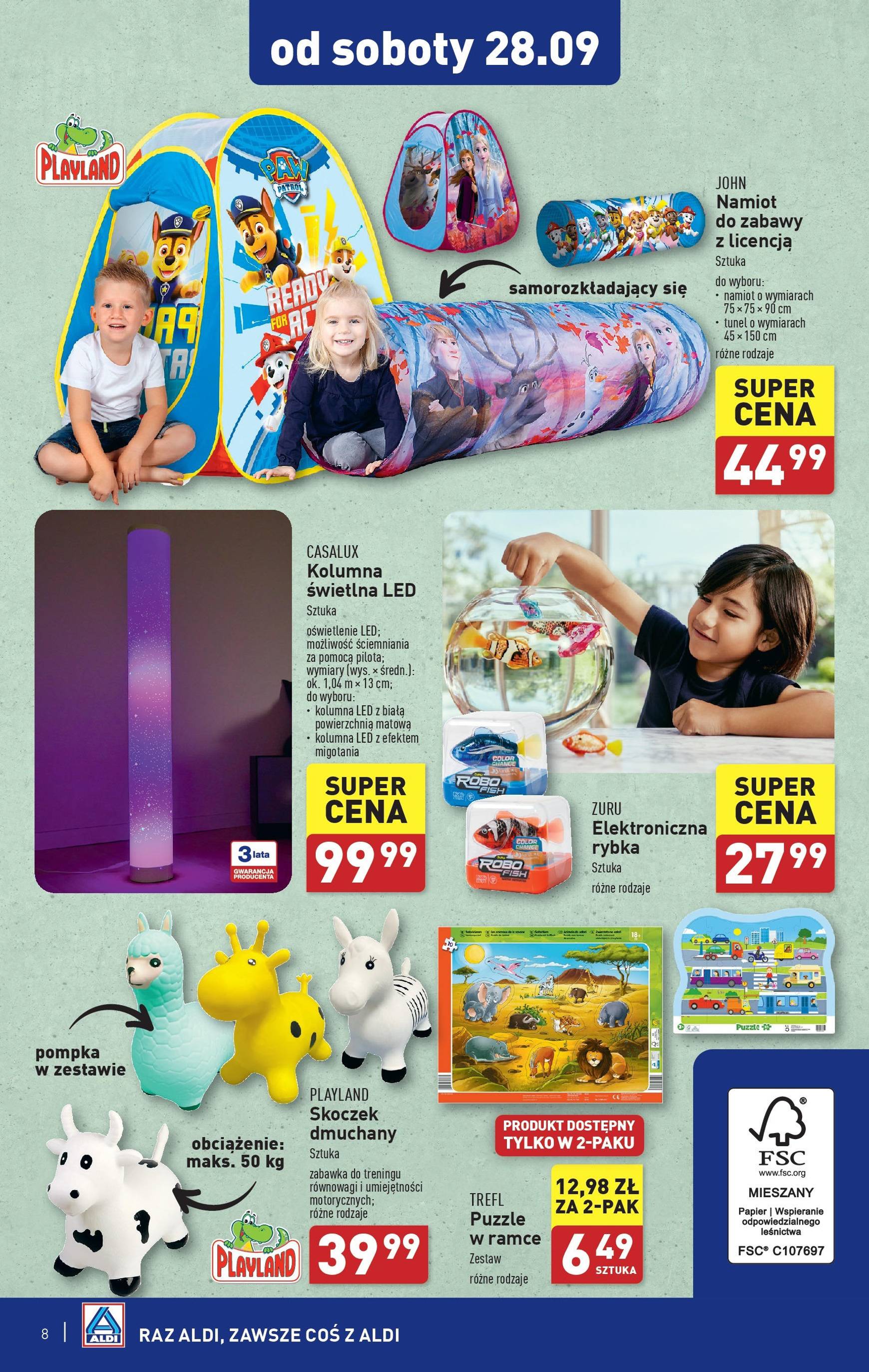 aldi - Aktualna ALDI - Artykuły przemysłowe i tekstylia gazetka ważna od 23.09. - 28.09. - page: 8