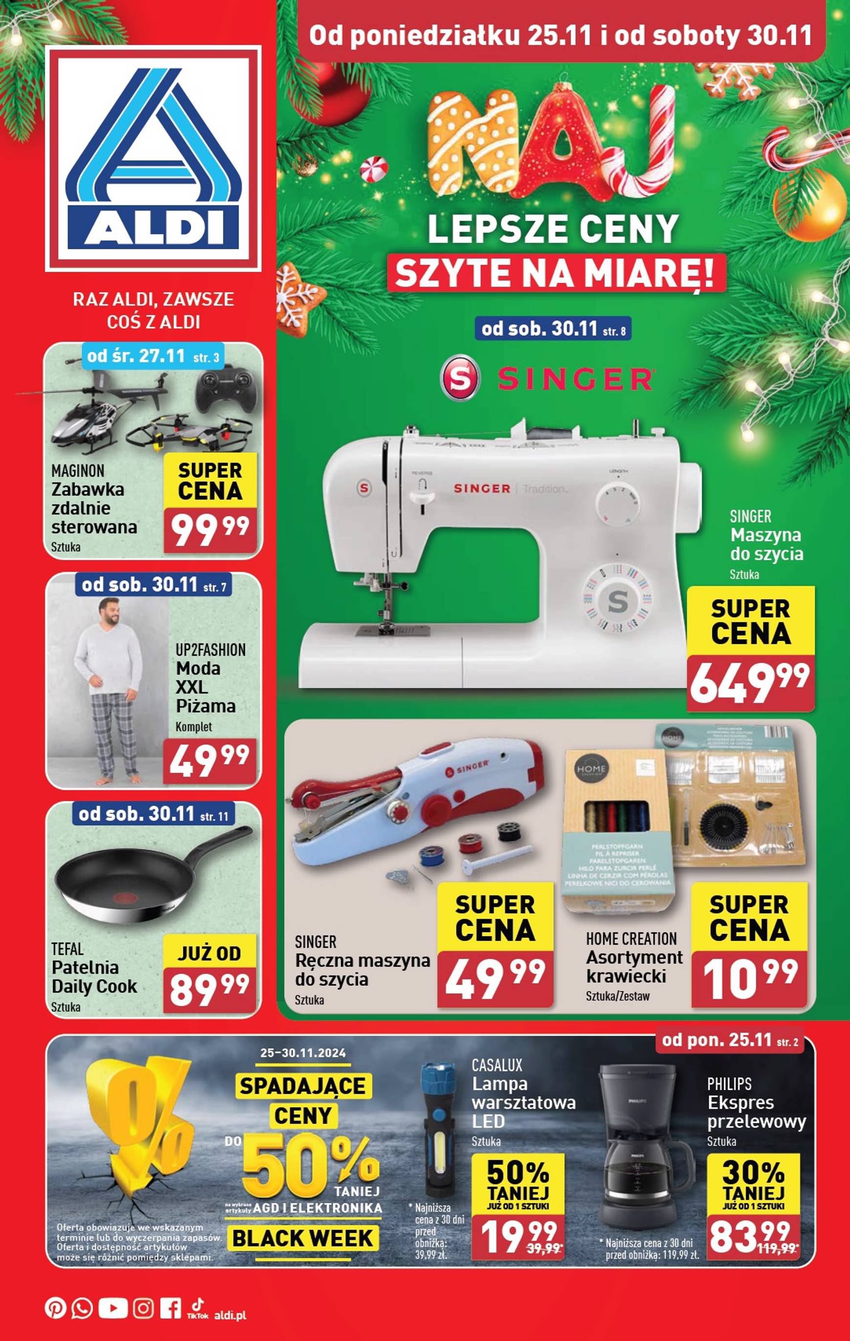 aldi - ALDI - Artykuły przemysłowe i tekstylia Black Week gazetka ważna od 25.11. - 30.11.