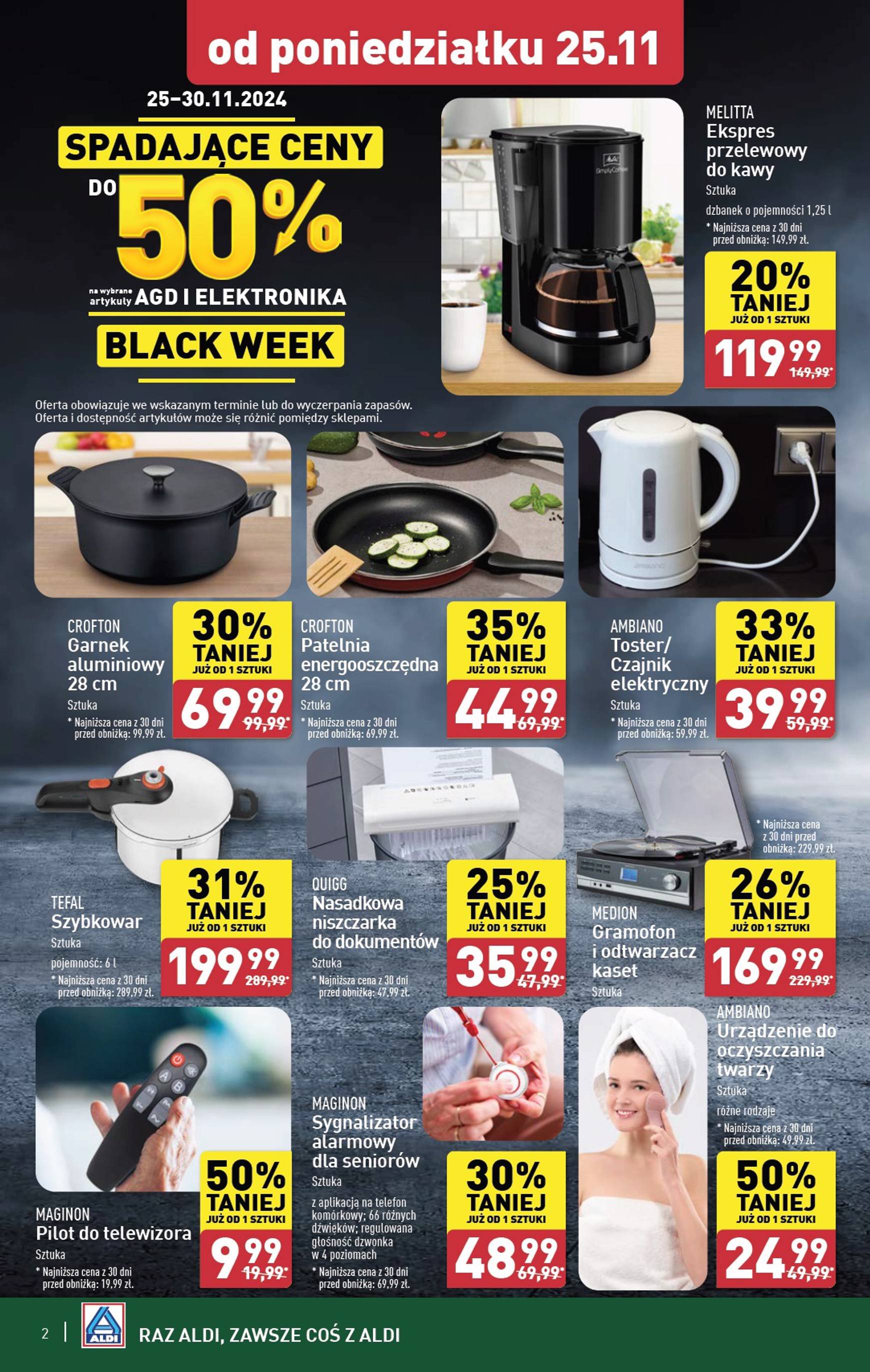 aldi - ALDI - Artykuły przemysłowe i tekstylia Black Week gazetka ważna od 25.11. - 30.11. - page: 2