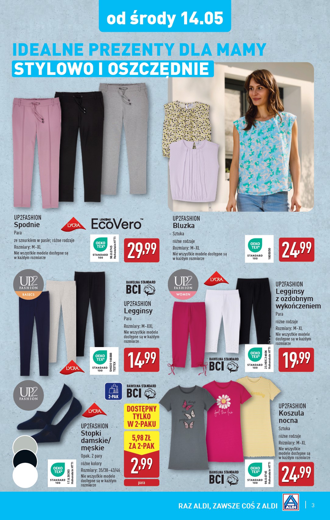 aldi - ALDI - Artykuły przemysłowe i tekstylia gazetka ważna od 14.05. - 17.05. - page: 3