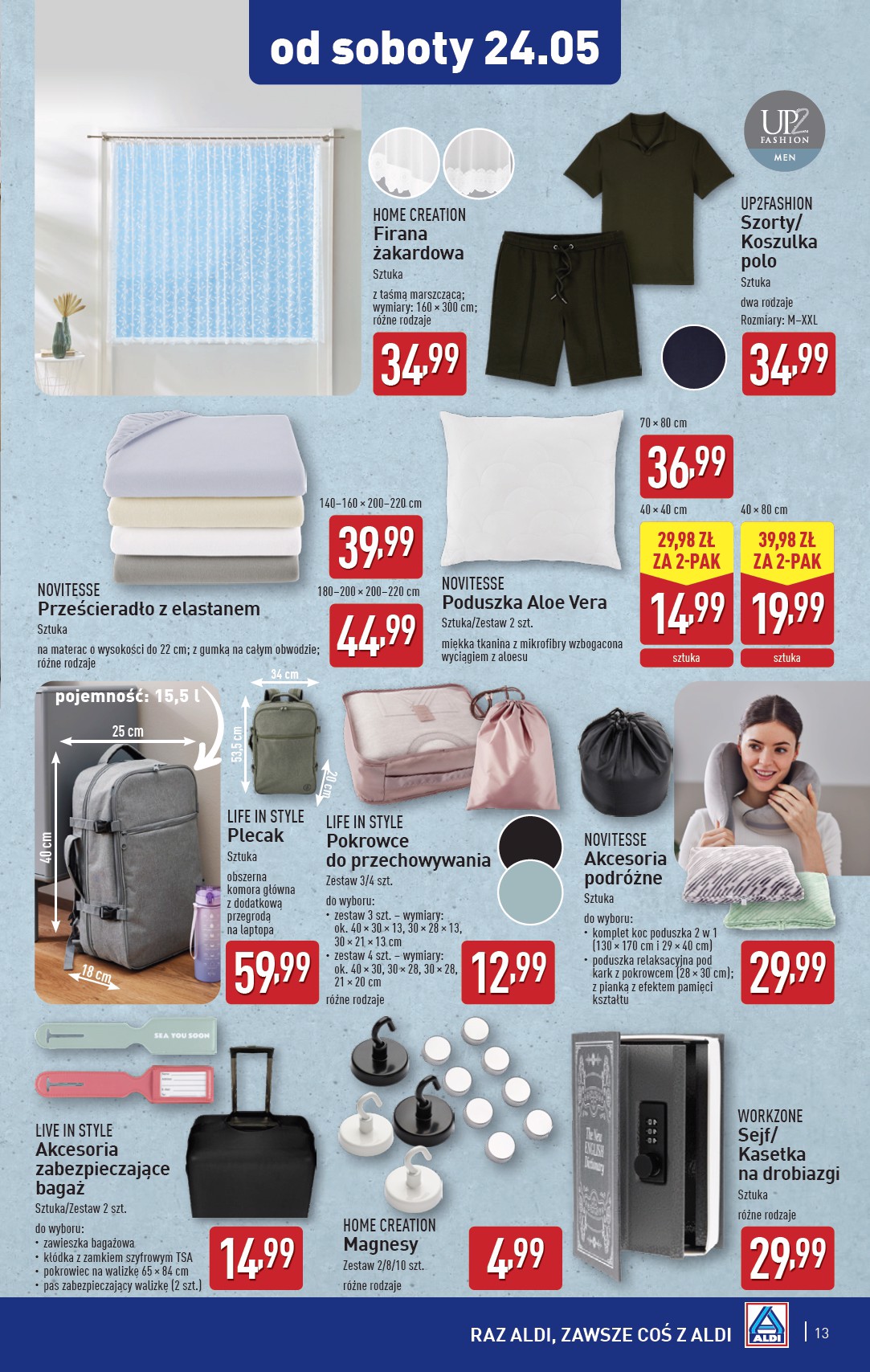 aldi - ALDI - Artykuły przemysłowe i tekstylia gazetka ważna od 21.05. - 24.05. - page: 13