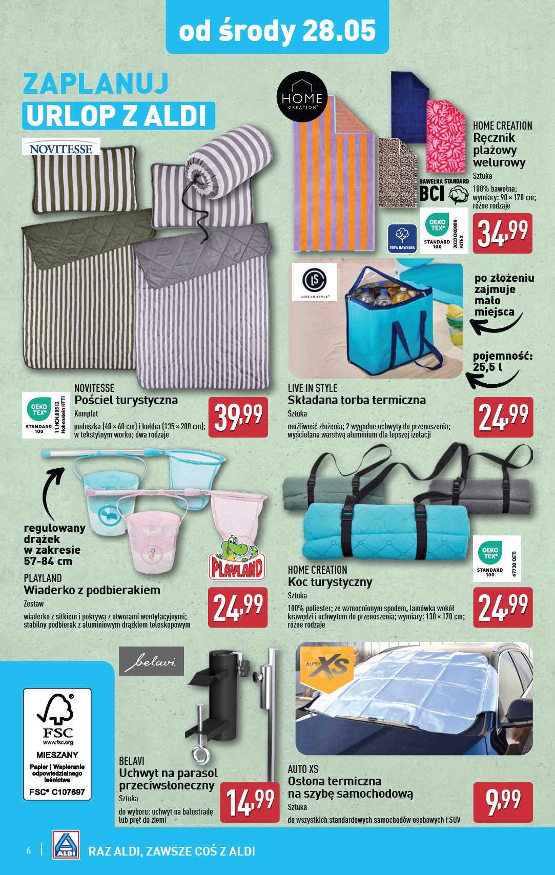 aldi - ALDI - Artykuły przemysłowe i tekstylia gazetka ważna od 28.05. - 31.05. - page: 6