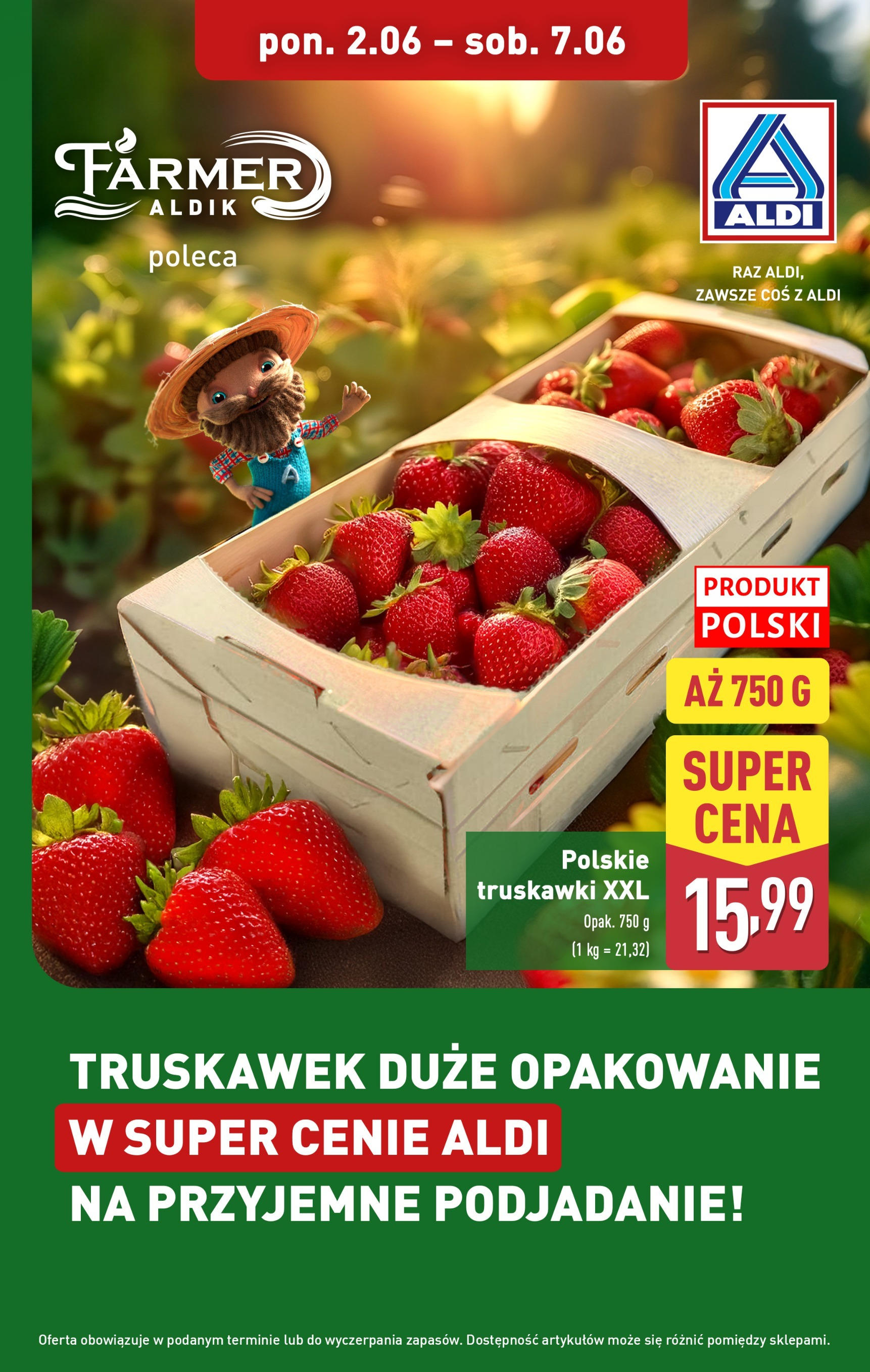 aldi - ALDI - Truskawki i Nektarynki gazetka ważna od 02.06. - 07.06.