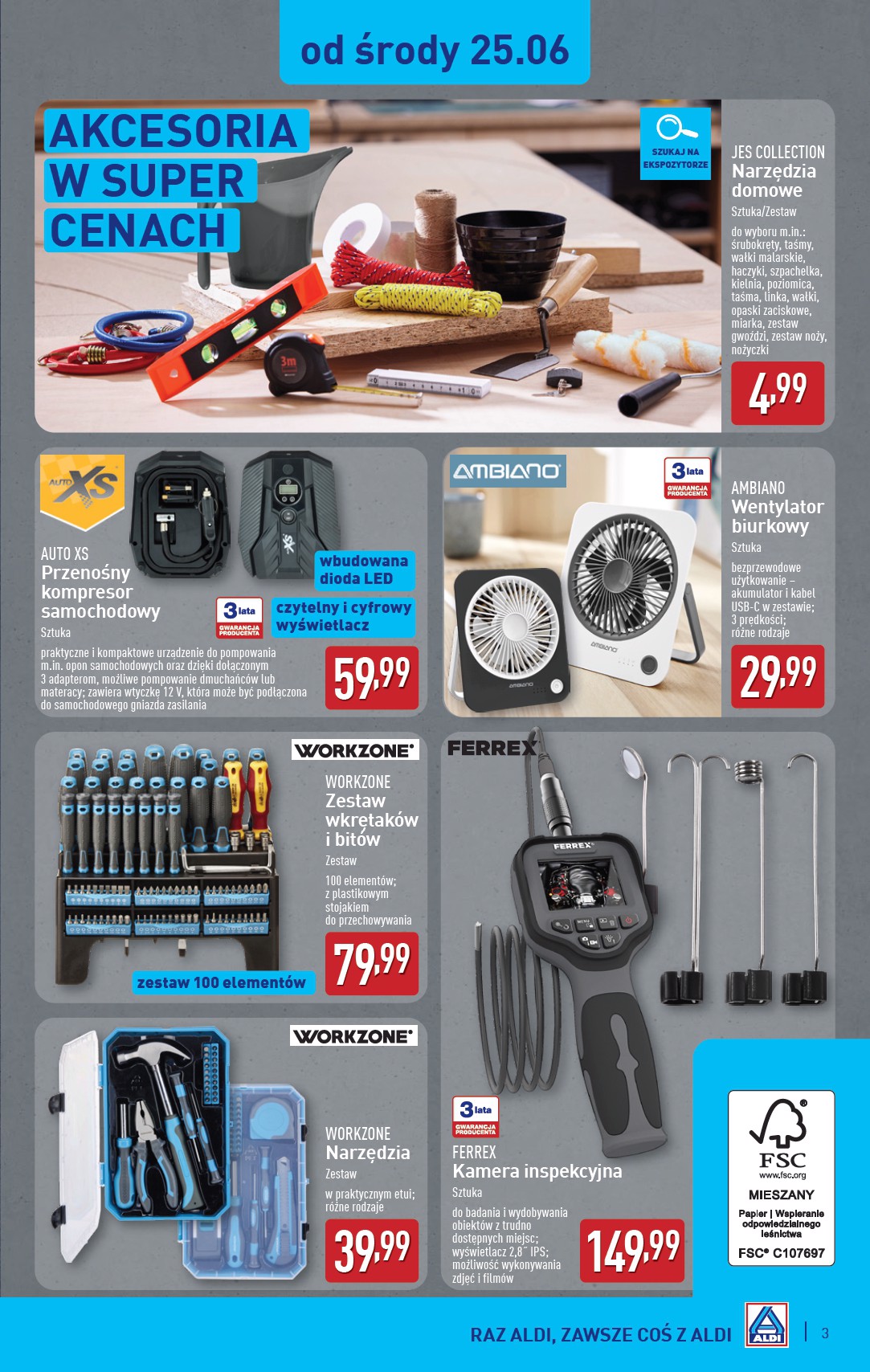 aldi - Gazetka ALDI - Artykuły przemysłowe i tekstylia ważna od 25.06. - 28.06. - page: 3