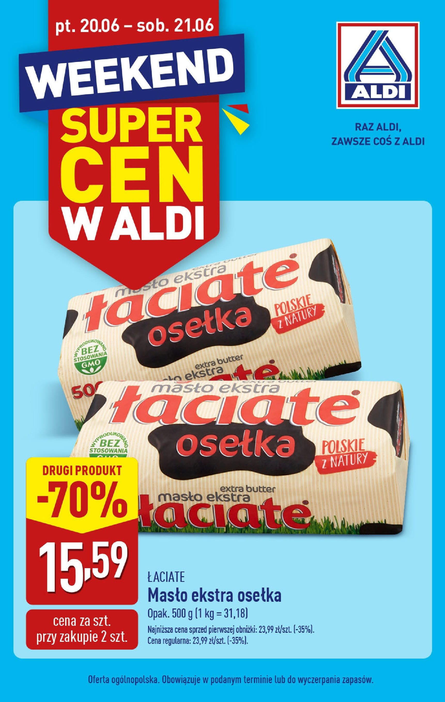 aldi - Gazetka ALDI - Masło ważna od 20.06. - 21.06.