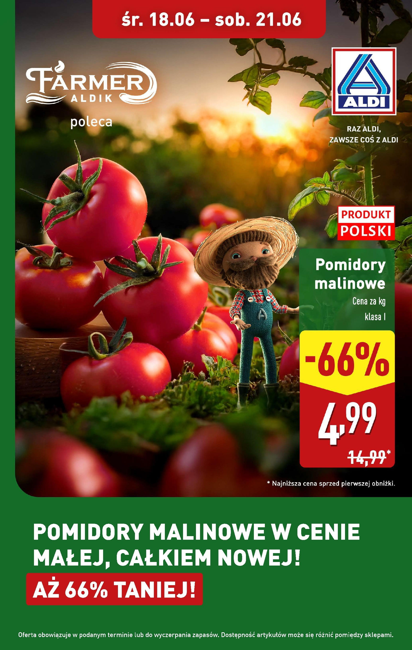 aldi - Gazetka ALDI - Pomidory ważna od 18.06. - 21.06.