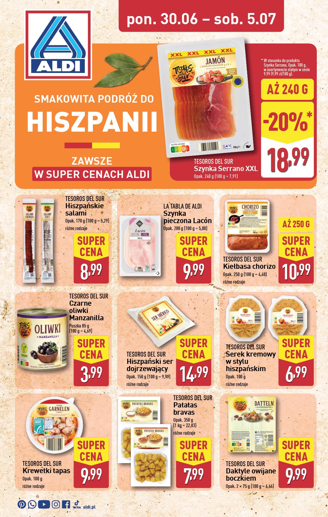 aldi - Gazetka ALDI - Tydzień hiszpański ważna od 30.06. - 05.07.