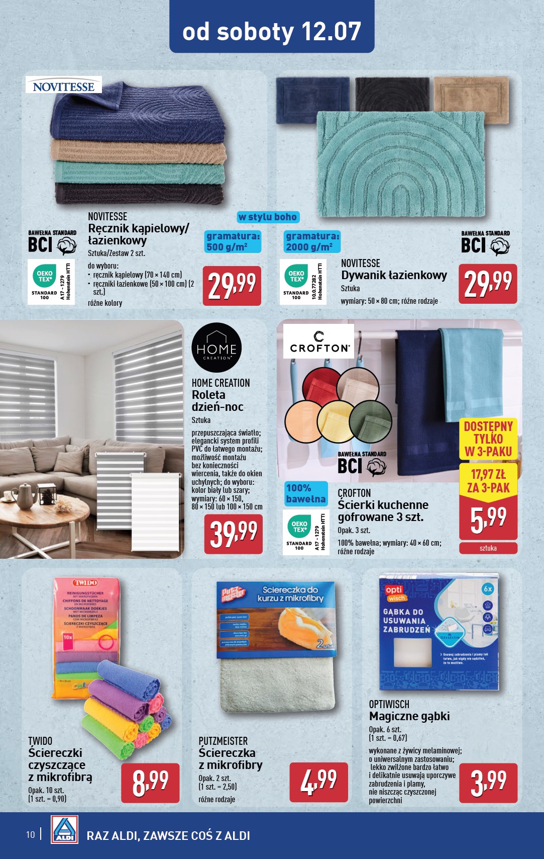 aldi - Gazetka ALDI - Artykuły przemysłowe i tekstylia ważna od 09.07. - 12.07. - page: 10