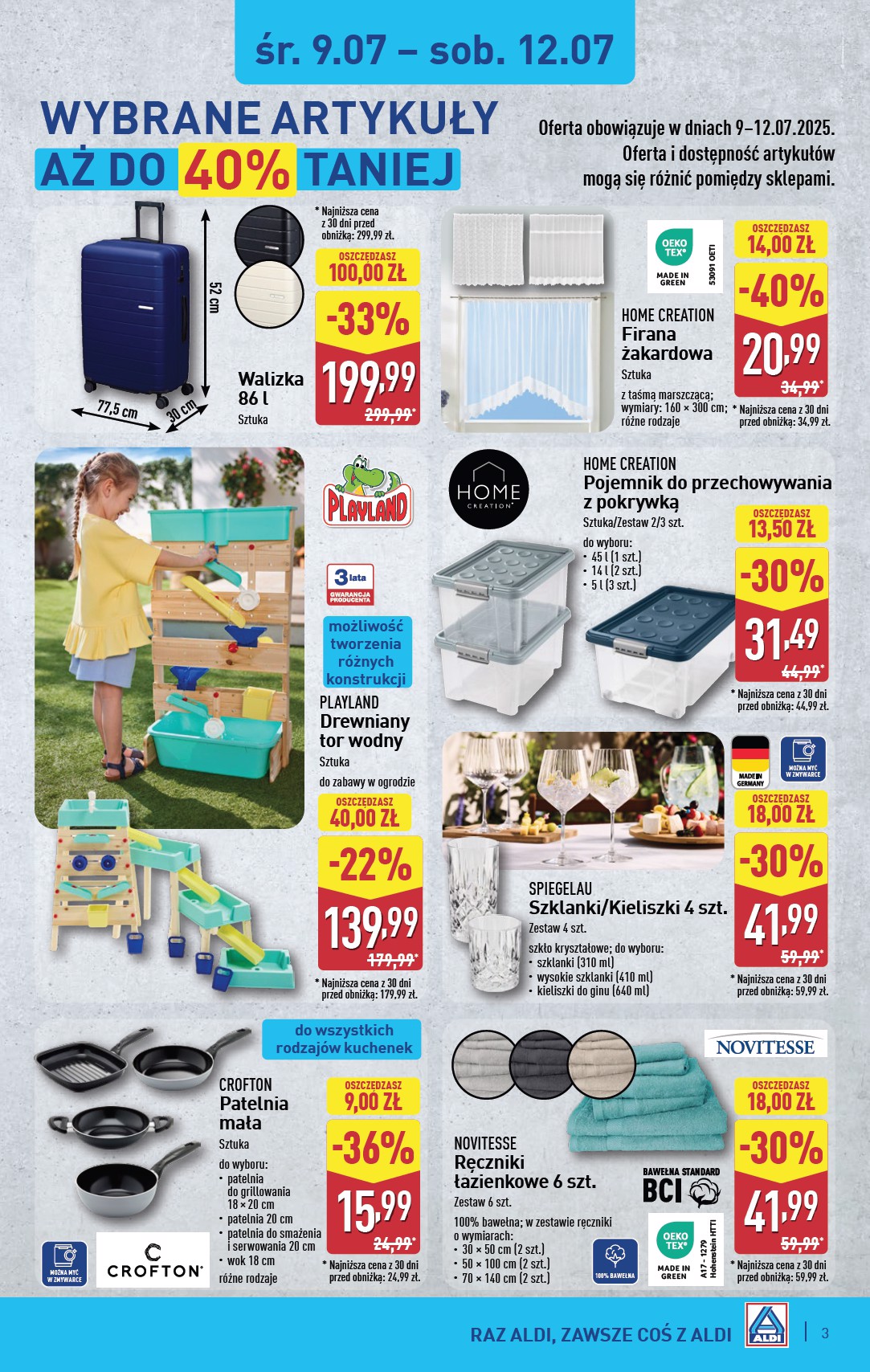 aldi - Gazetka ALDI - Artykuły przemysłowe i tekstylia ważna od 09.07. - 12.07. - page: 3