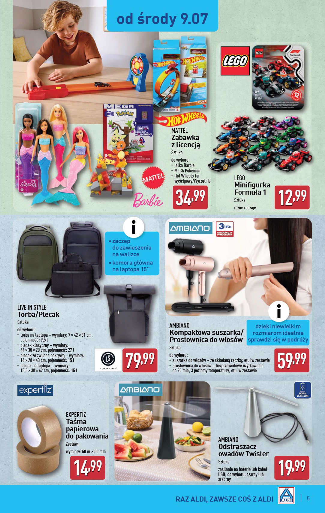 aldi - Gazetka ALDI - Artykuły przemysłowe i tekstylia ważna od 09.07. - 12.07. - page: 5