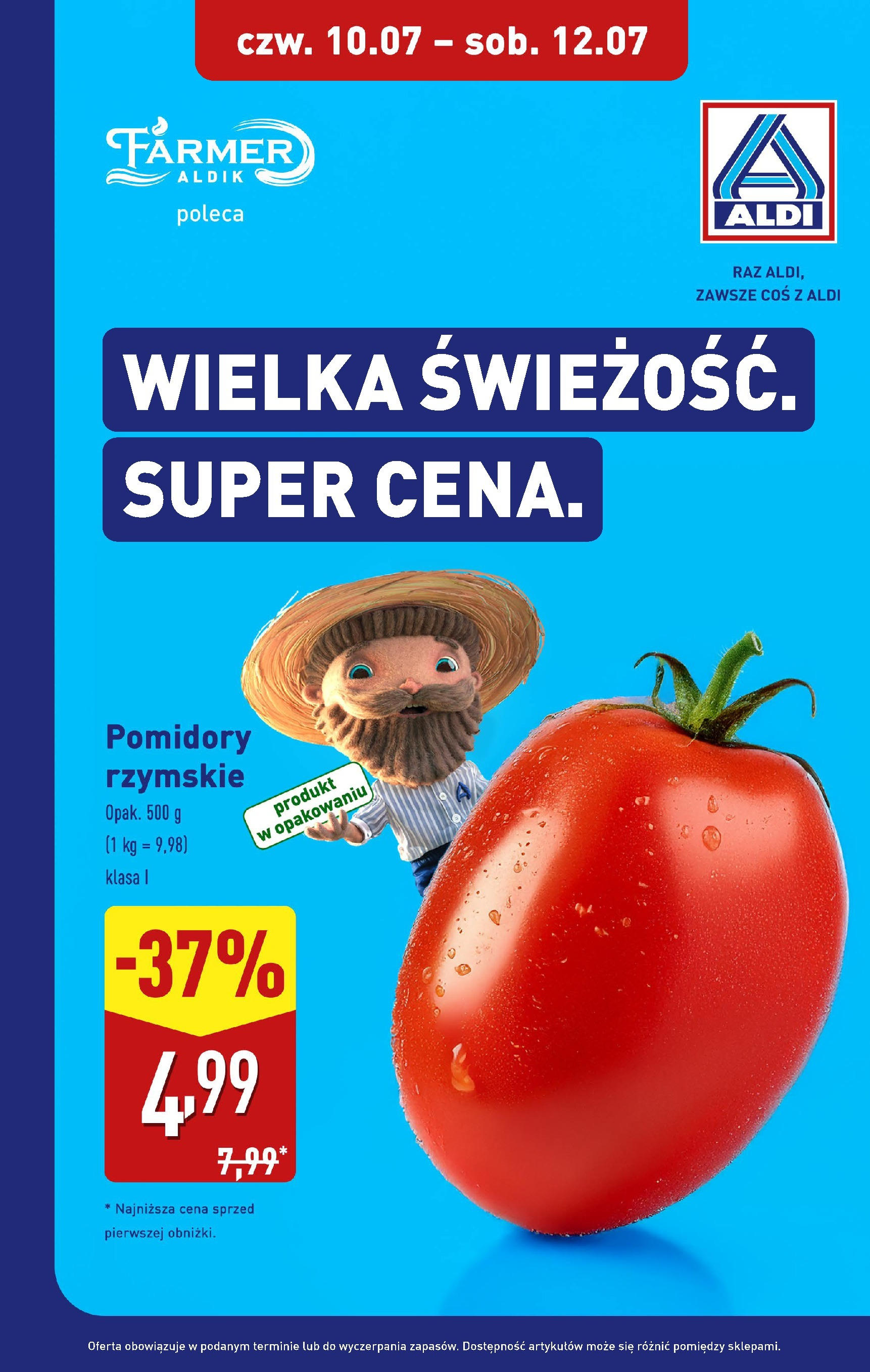 aldi - Gazetka ALDI - Pomidory ważna od 10.07. - 12.07.