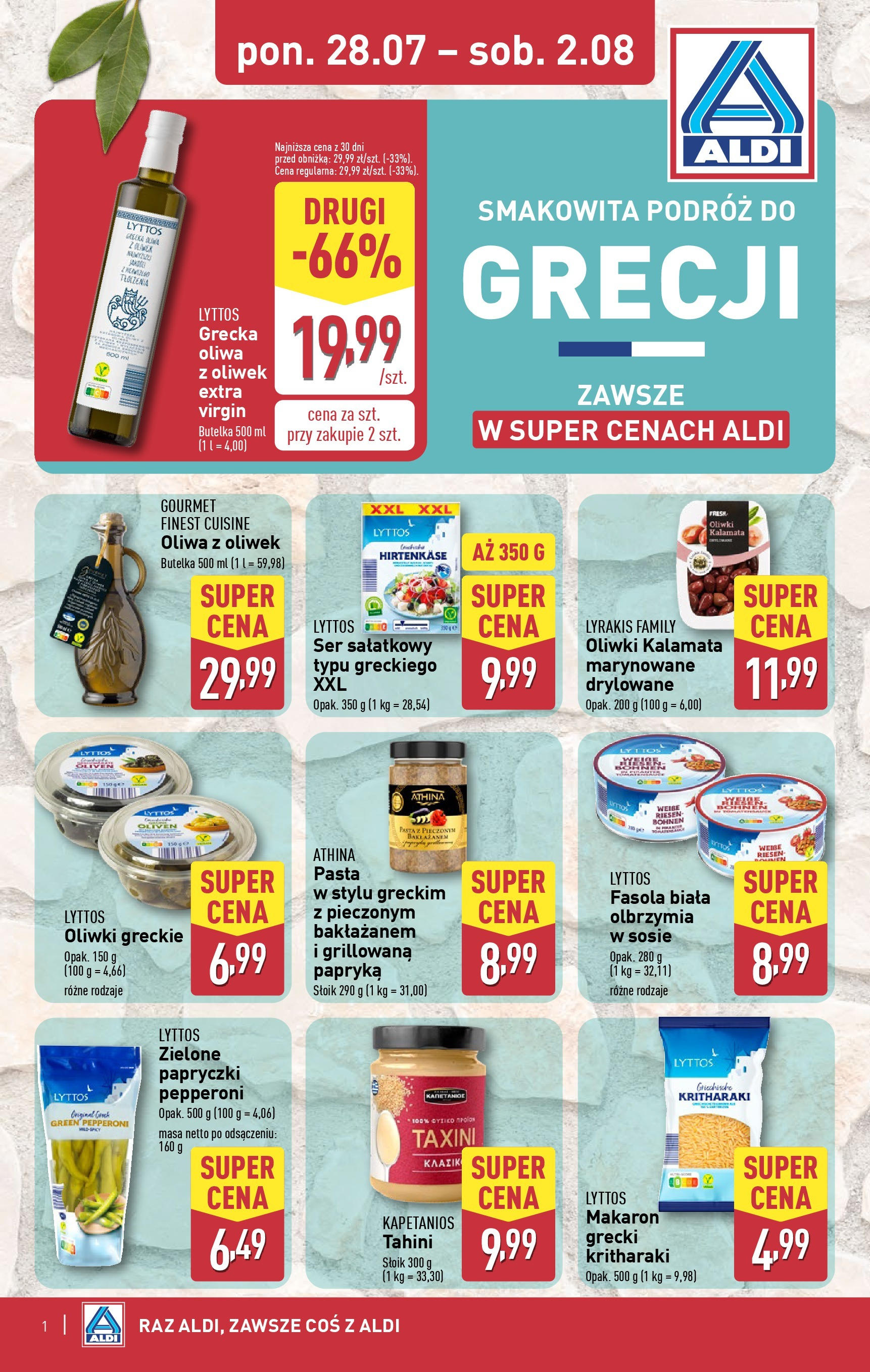 aldi - Gazetka ALDI - Tydzień Grecki ważna od 28.07. - 02.08.