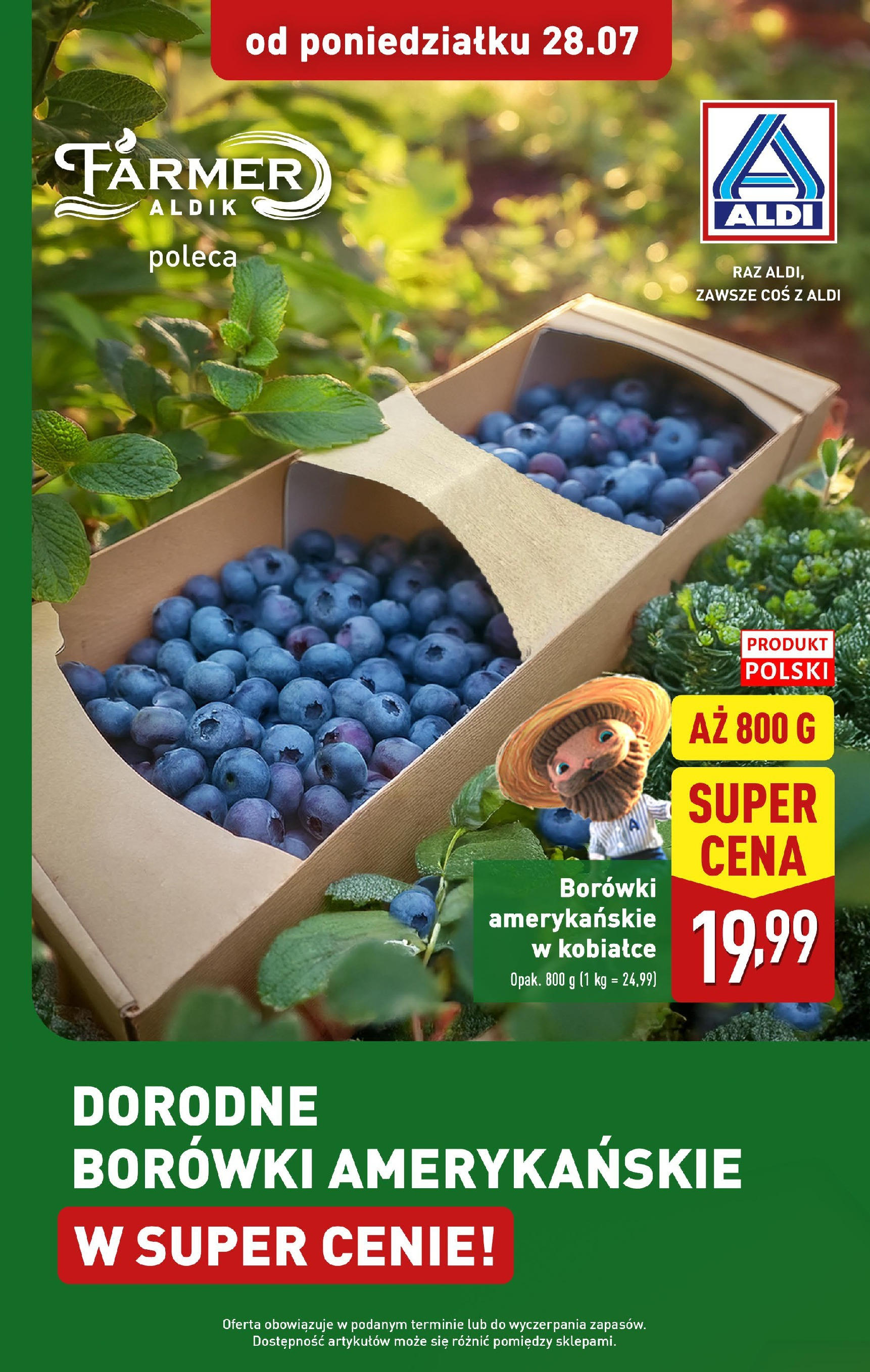 aldi - Gazetka ALDI - Borówki ważna od 28.07. - 02.08.