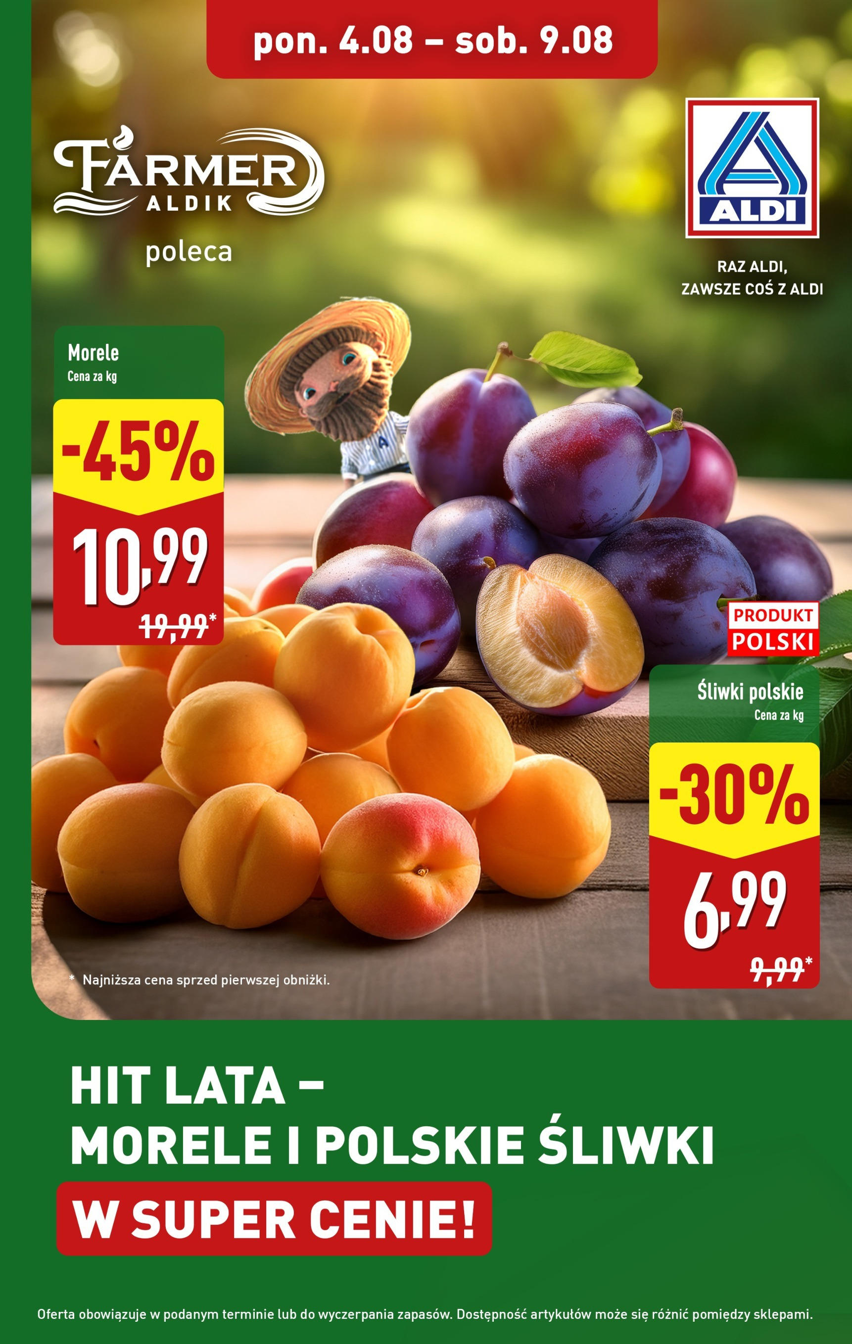 aldi - Gazetka ALDI - Morele Śliwki - ważna od 04.08. do 09.08.