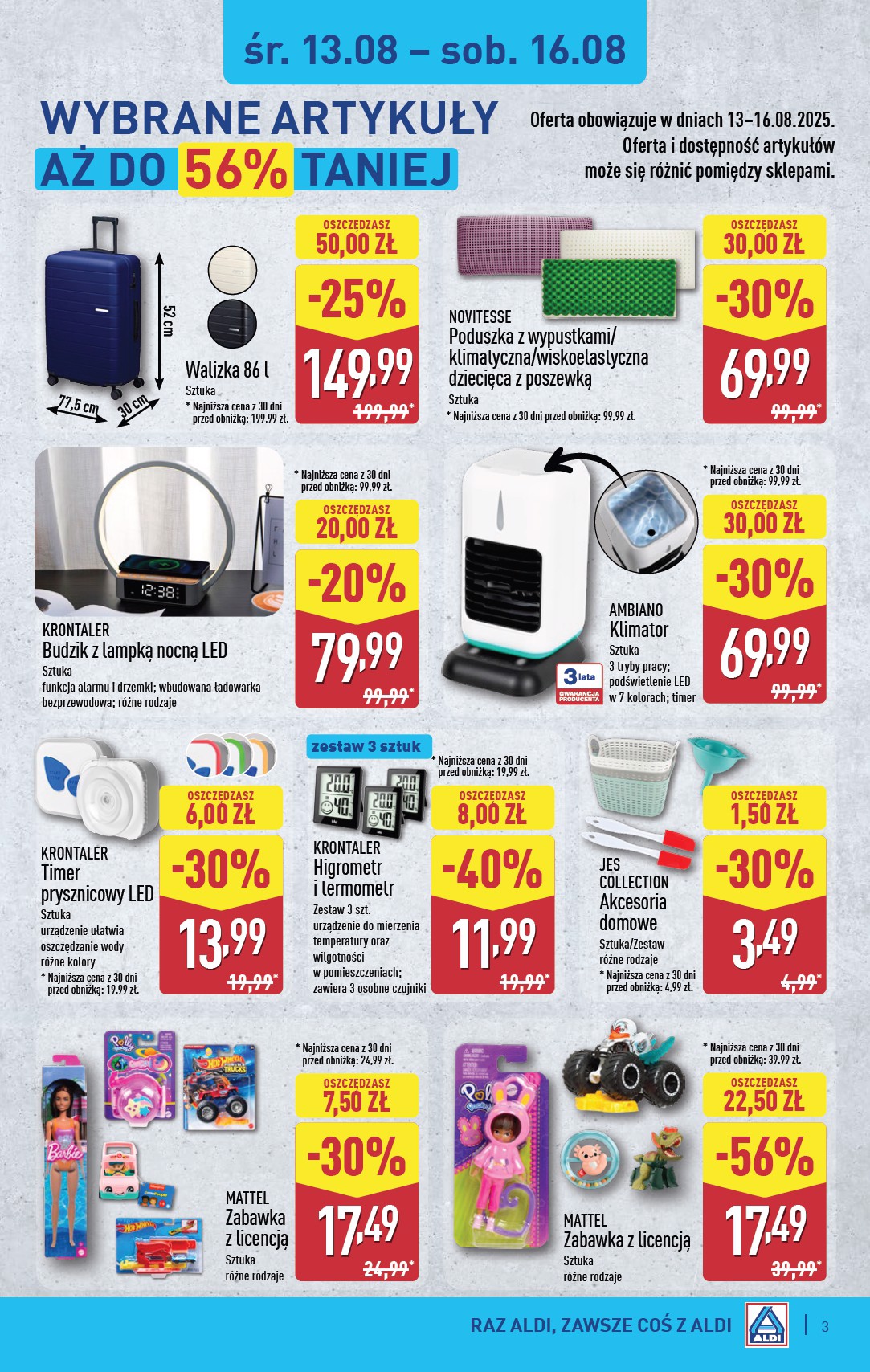 aldi - Gazetka ALDI - Artykuły przemysłowe i tekstylia - ważna od 13.08. do 16.08. - page: 3