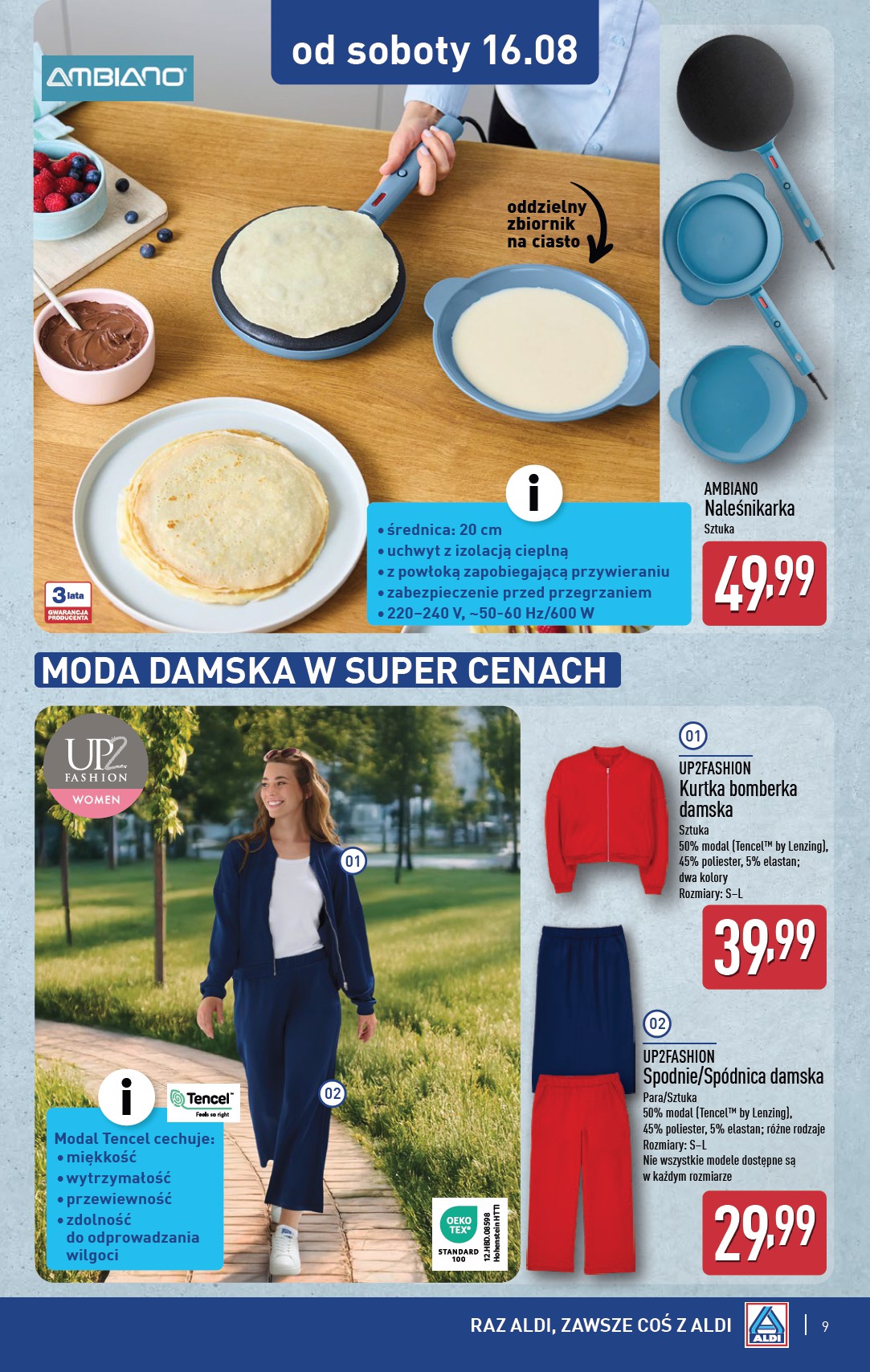 aldi - Gazetka ALDI - Artykuły przemysłowe i tekstylia - ważna od 13.08. do 16.08. - page: 9