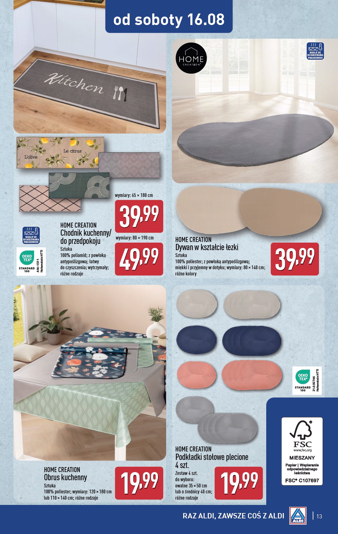 aldi - Gazetka ALDI - Artykuły przemysłowe i tekstylia - ważna od 13.08. do 16.08. - page: 13