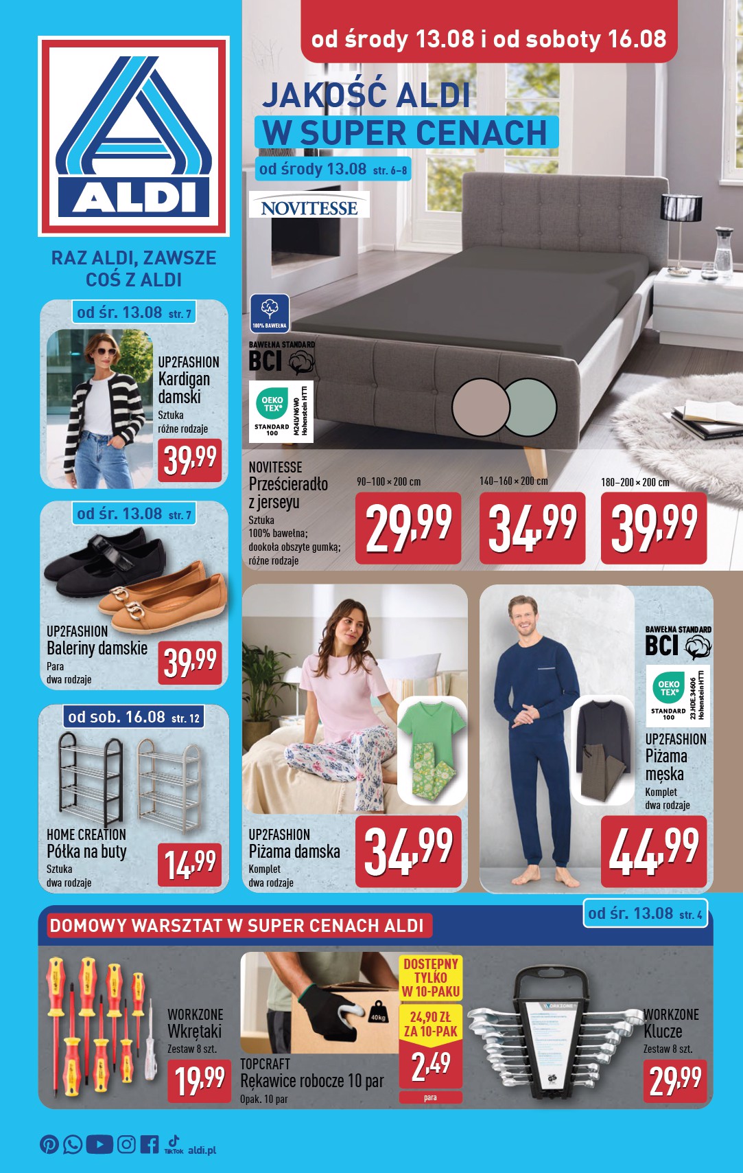 aldi - Gazetka ALDI - Artykuły przemysłowe i tekstylia - ważna od 13.08. do 16.08.