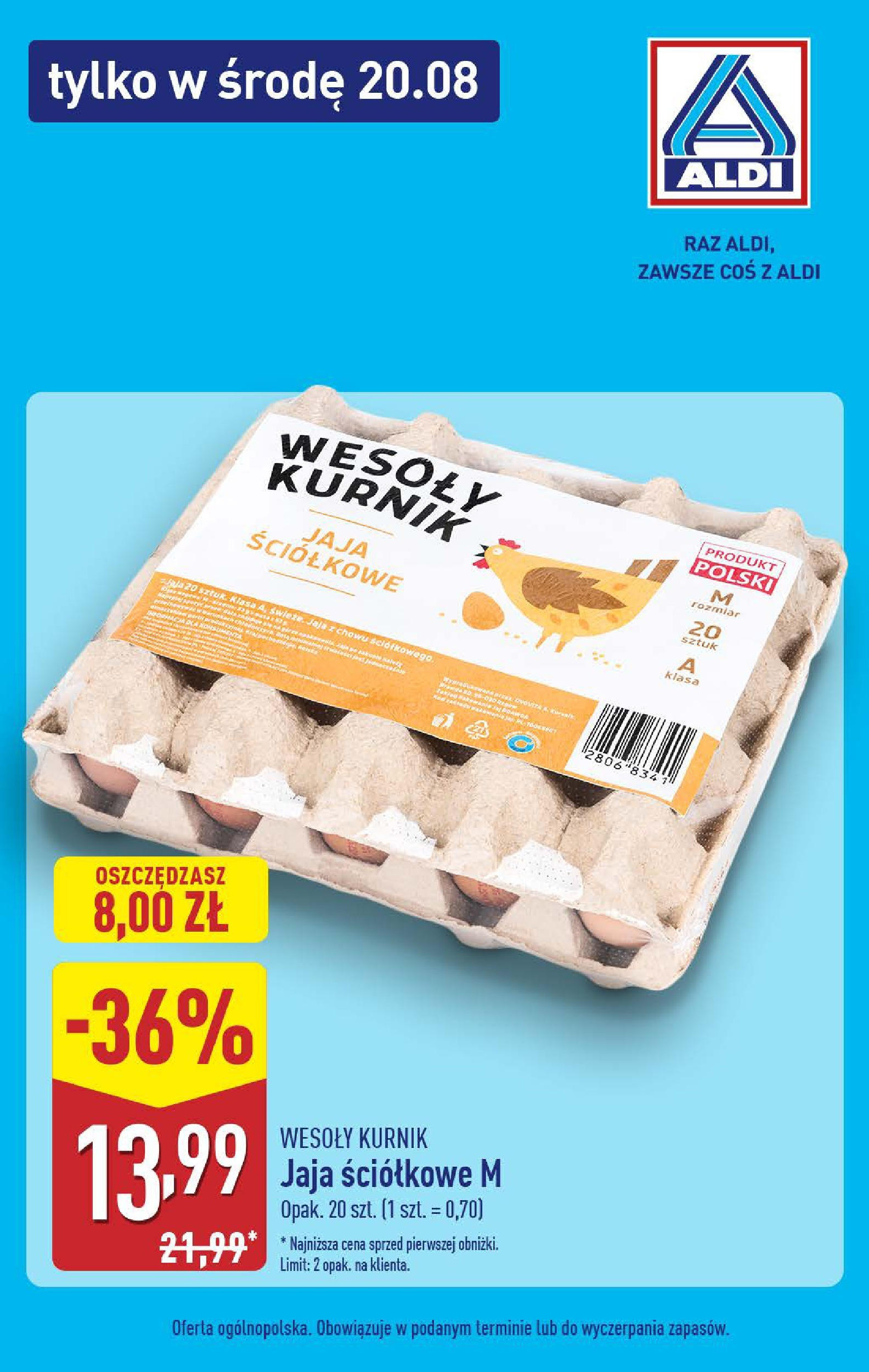 aldi - Gazetka ALDI - Tylko w środę - ważna od 20.08. do 20.08.
