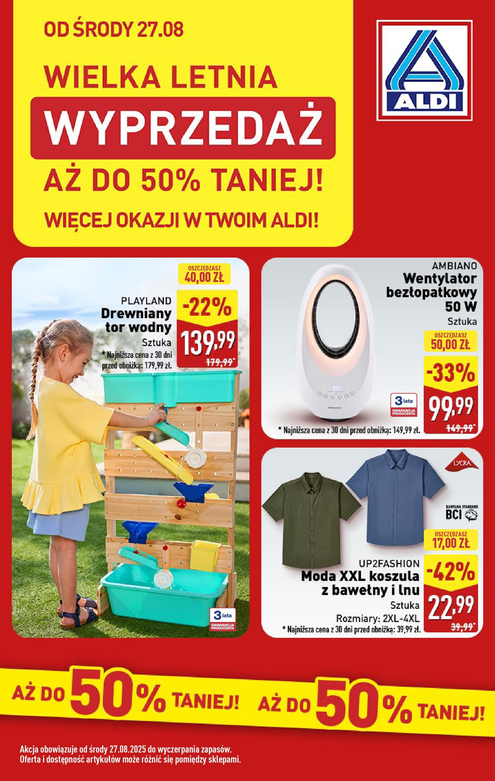aldi - Gazetka ALDI - Wyprzedaż - ważna od 27.08. do 31.08.